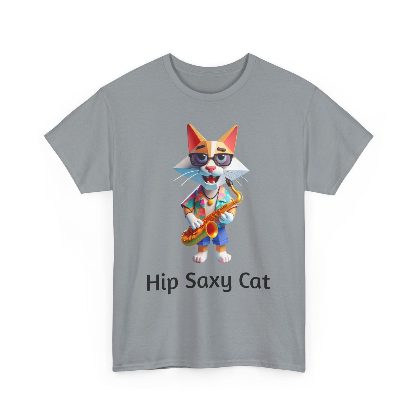Hip Cat Playing Saxophone Tee