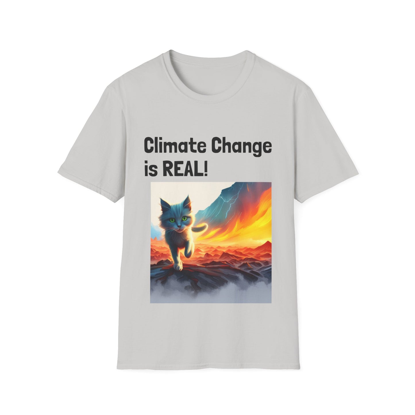 Cat Themed Climate Change T-Shirt
