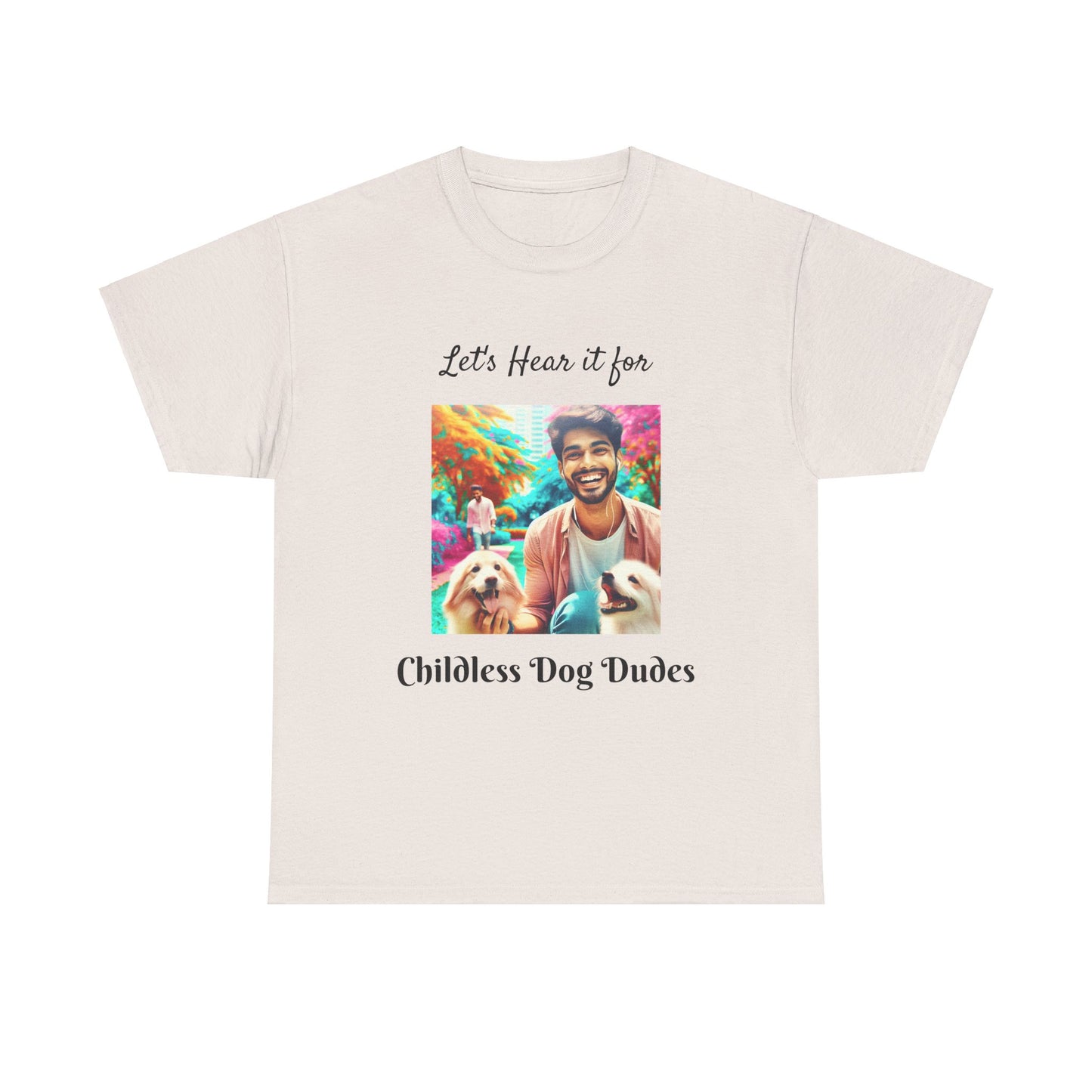 Dog Dudes Unisex Tee - Handsome Young Guy with Dogs