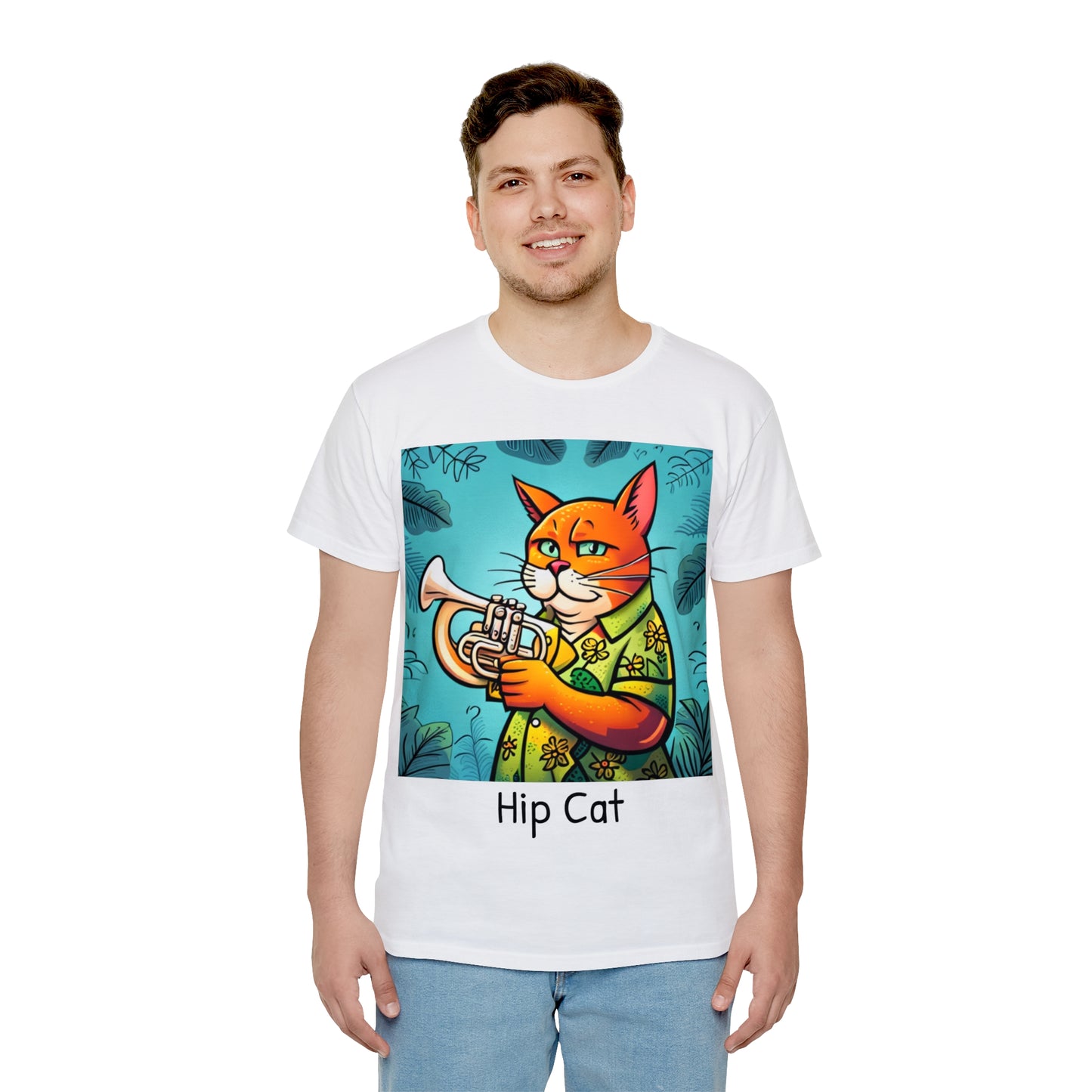 Trumpet Playing Cat Unisex T-Shirt