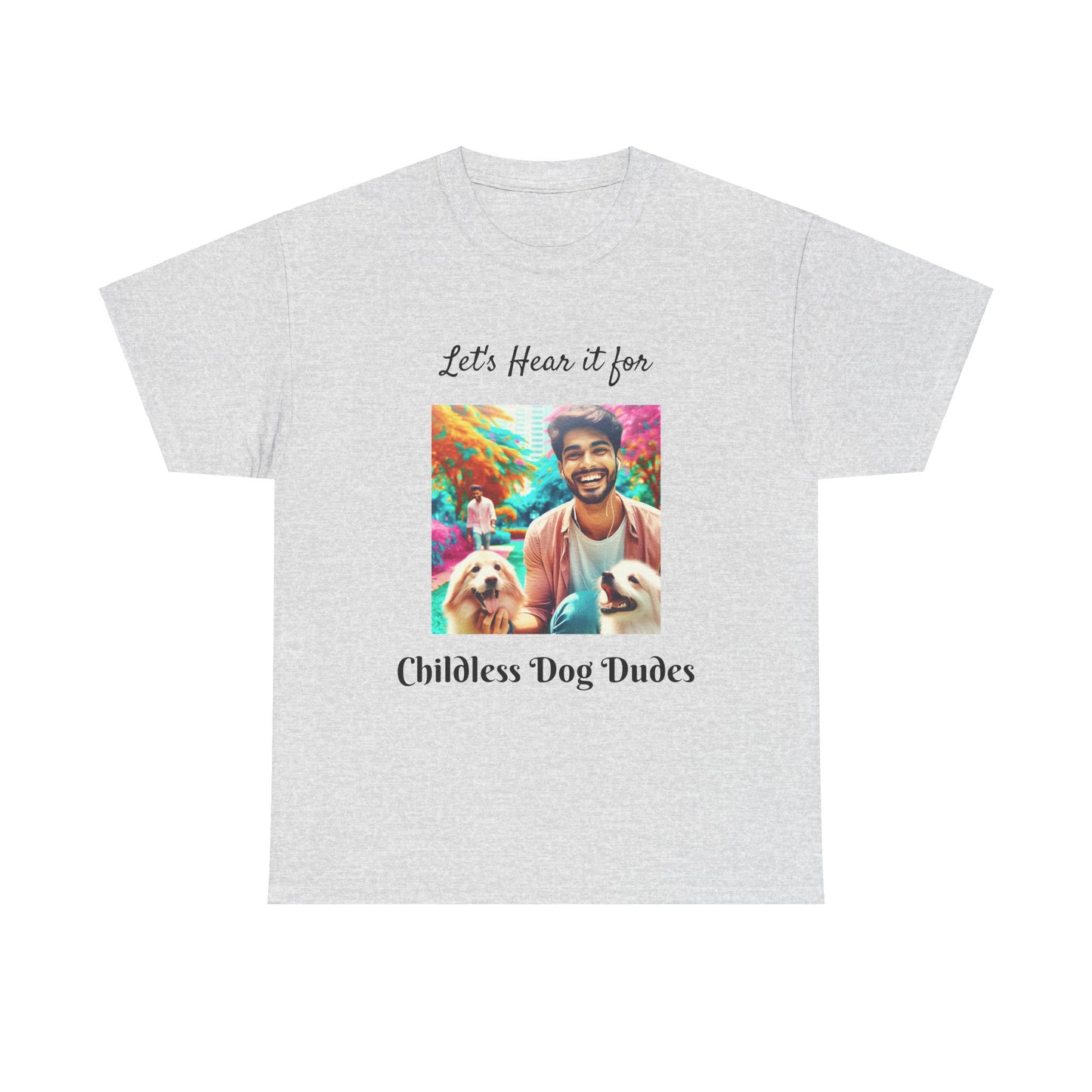 Dog Dudes Unisex Tee - Handsome Young Guy with Dogs