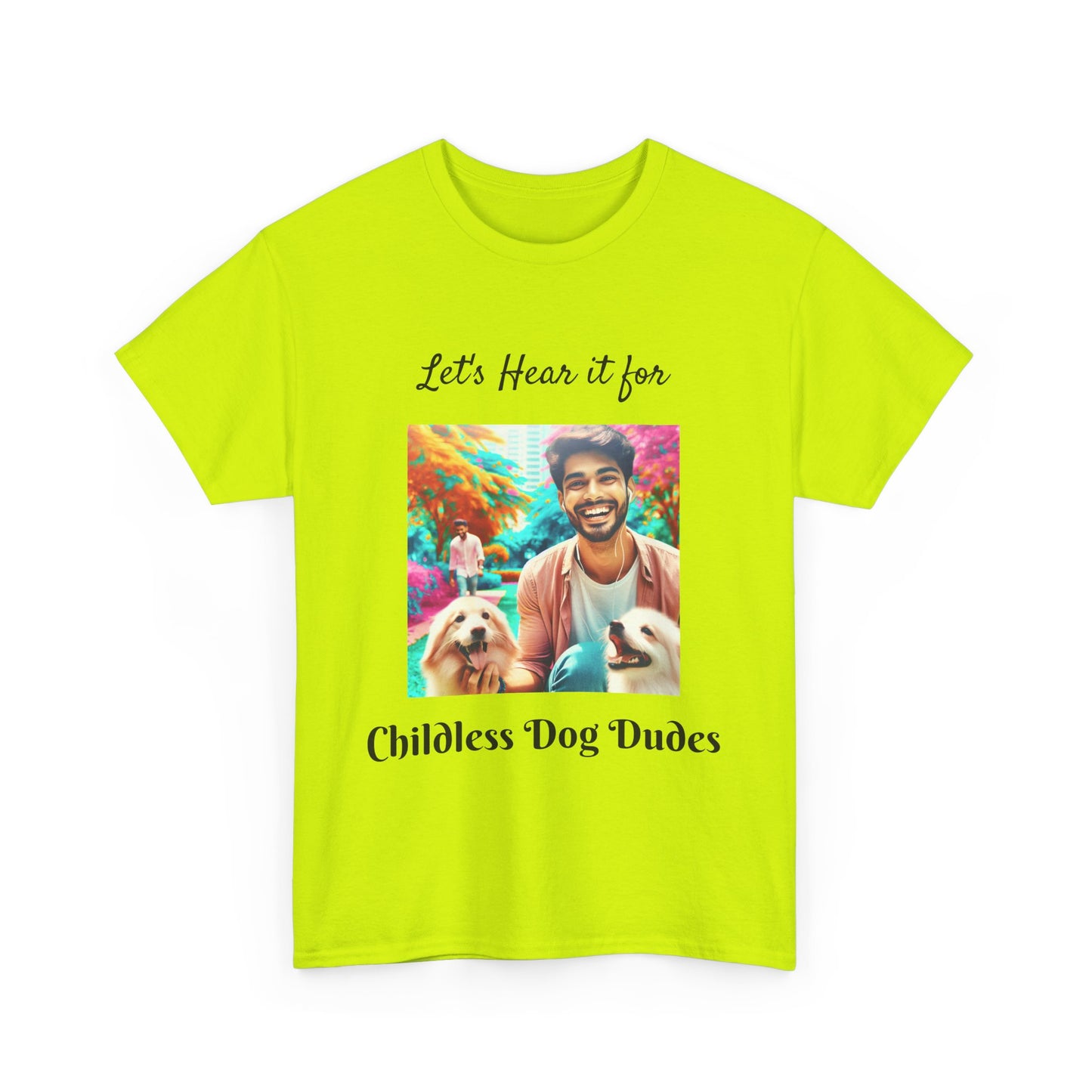 Dog Dudes Unisex Tee - Handsome Young Guy with Dogs