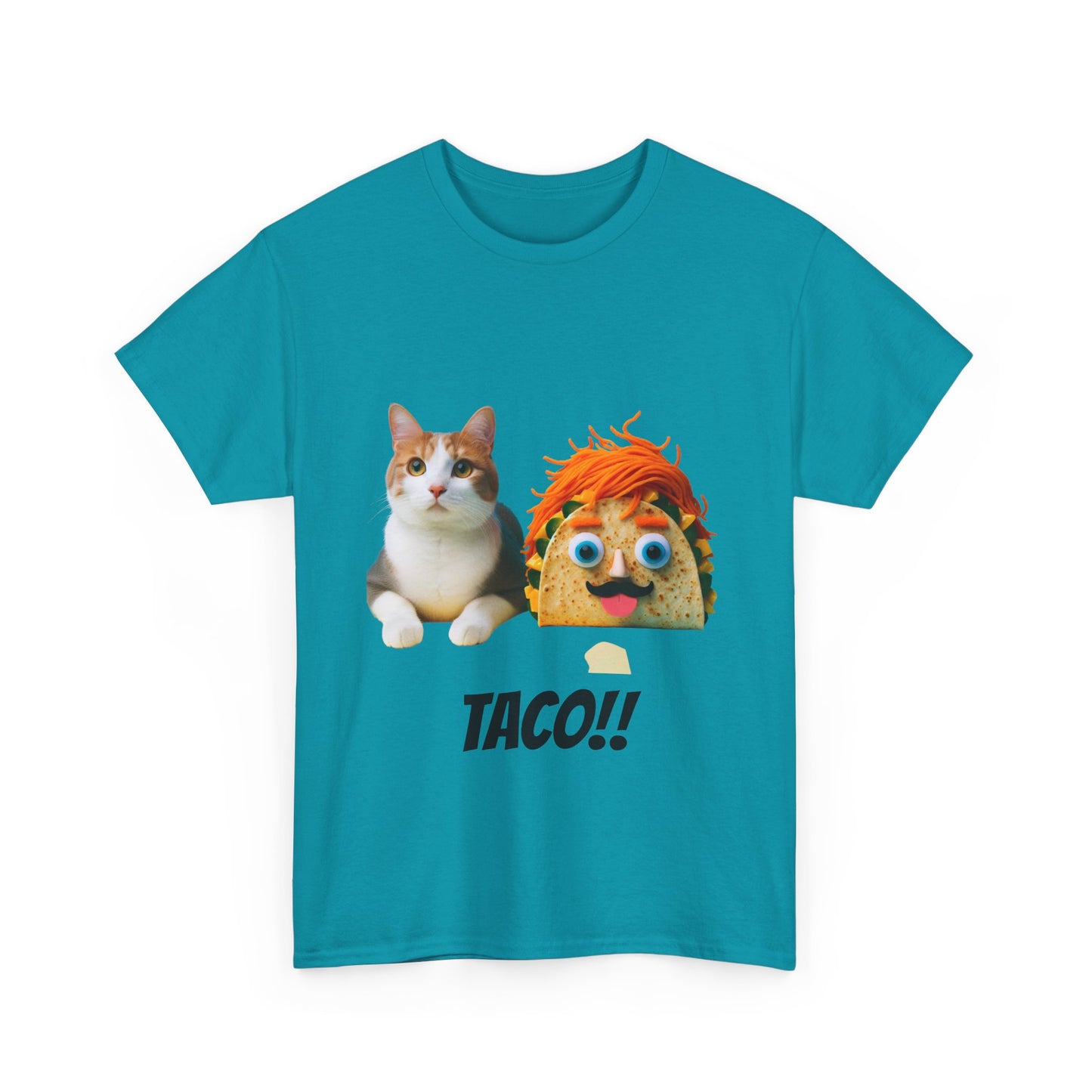 Funny Cat Taco Tee, Unisex Cotton T-Shirt, Gift for Cat Lovers, Cute Pet Shirt, Funny Animal Apparel, Birthday Gifts