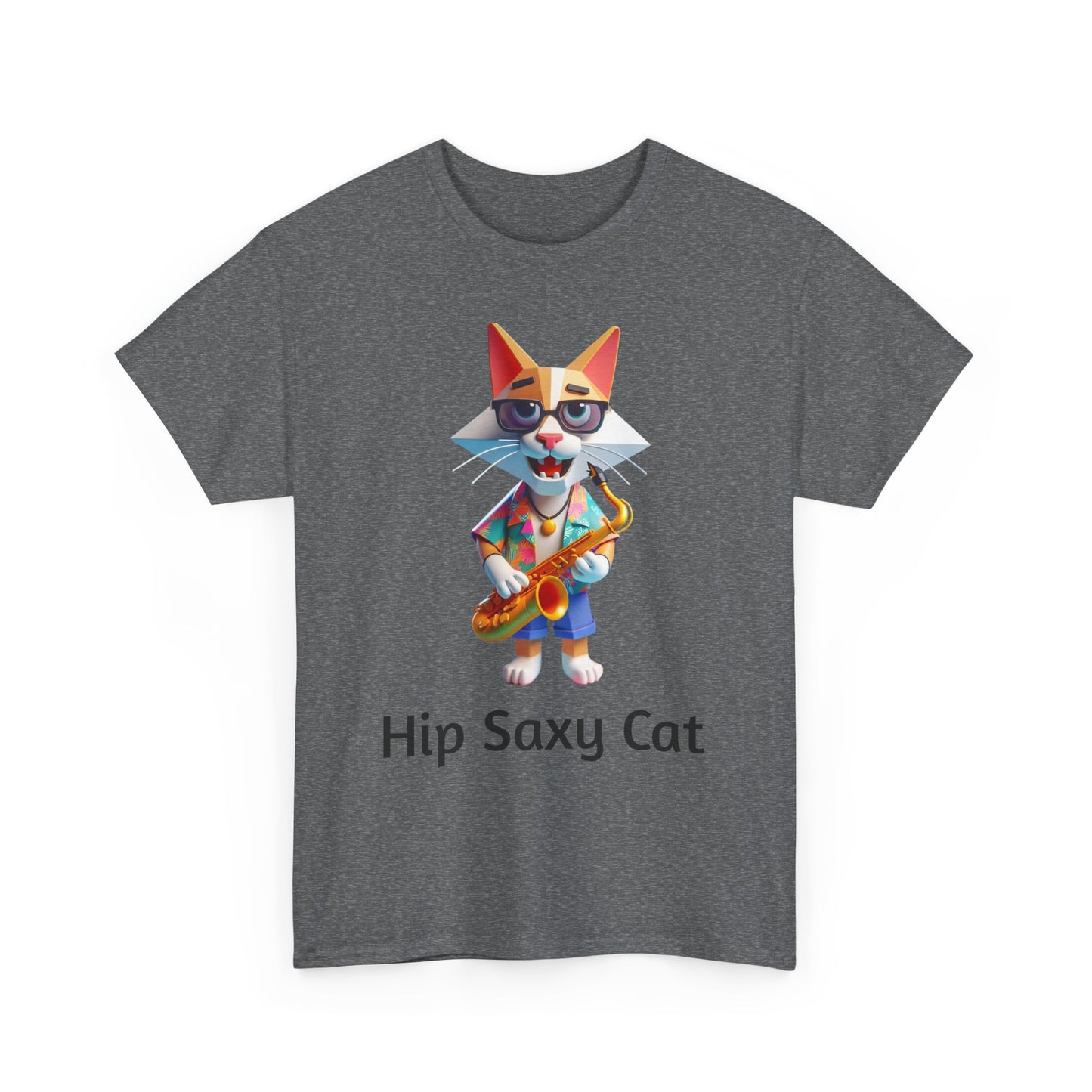 Hip Cat Playing Saxophone Tee