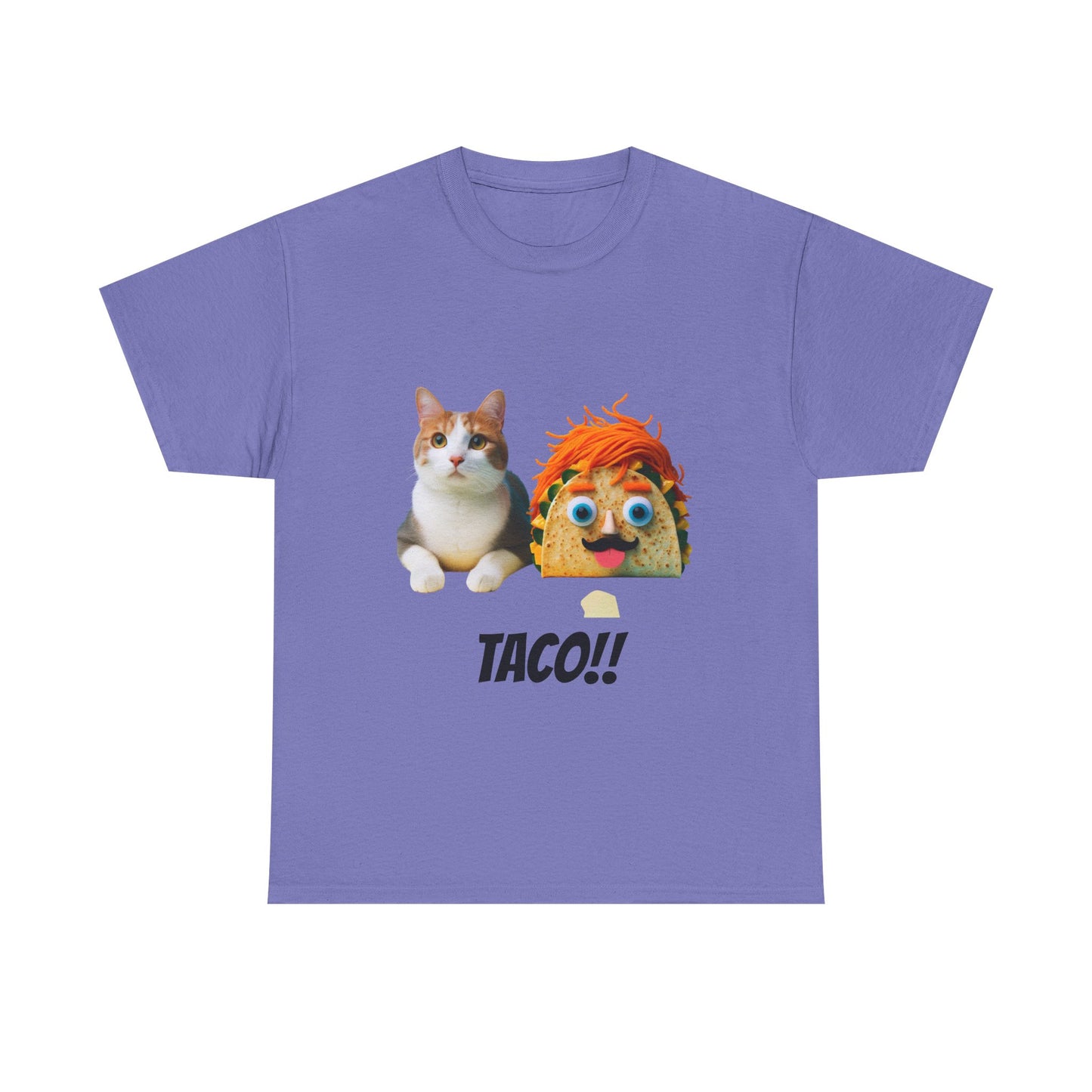 Funny Cat Taco Tee, Unisex Cotton T-Shirt, Gift for Cat Lovers, Cute Pet Shirt, Funny Animal Apparel, Birthday Gifts