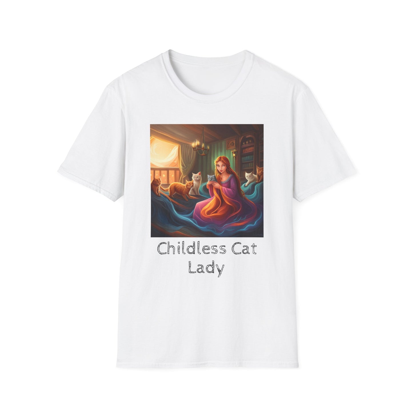 Childless Cat Lady T-Shirt - Unisex Softstyle