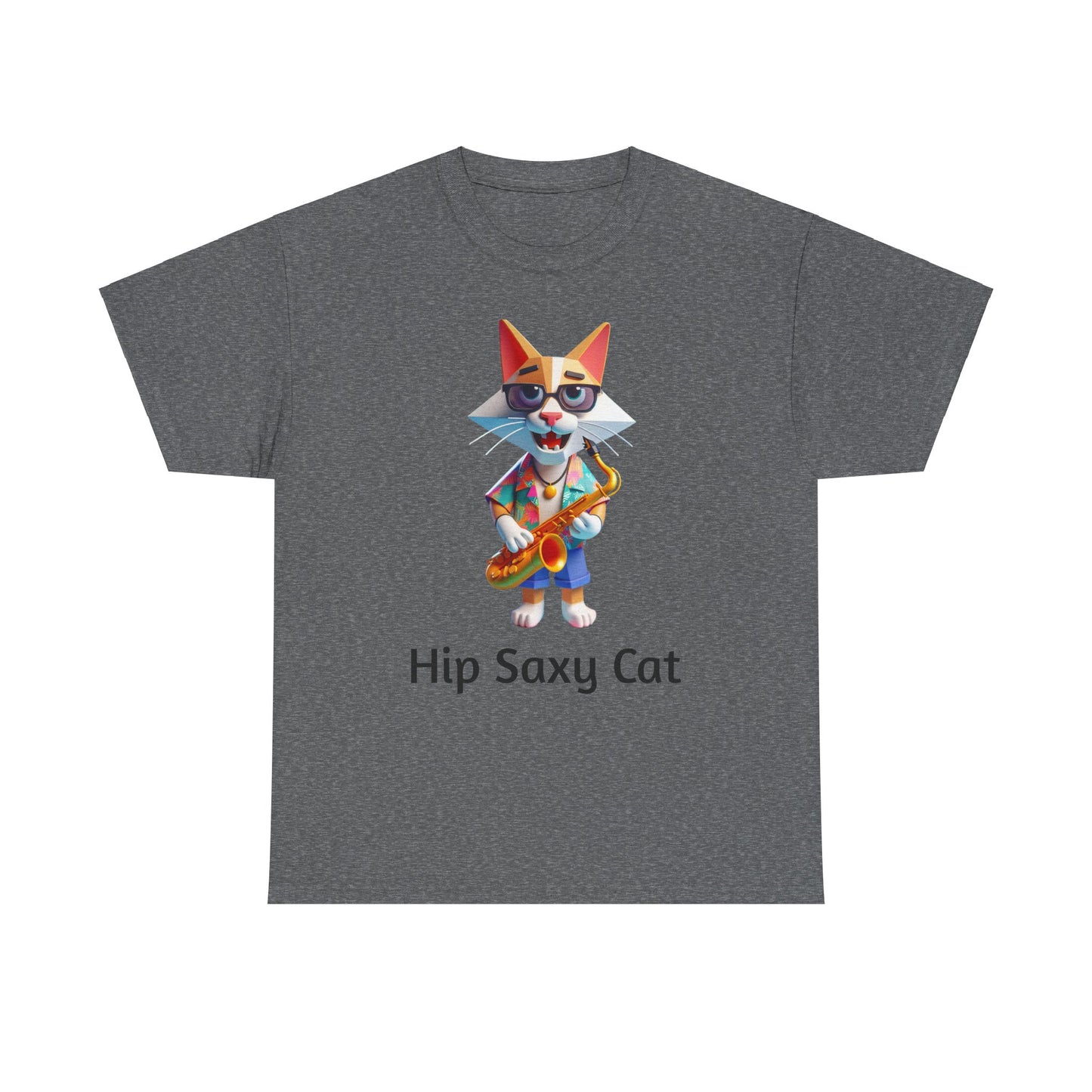 Hip Cat Playing Saxophone Tee