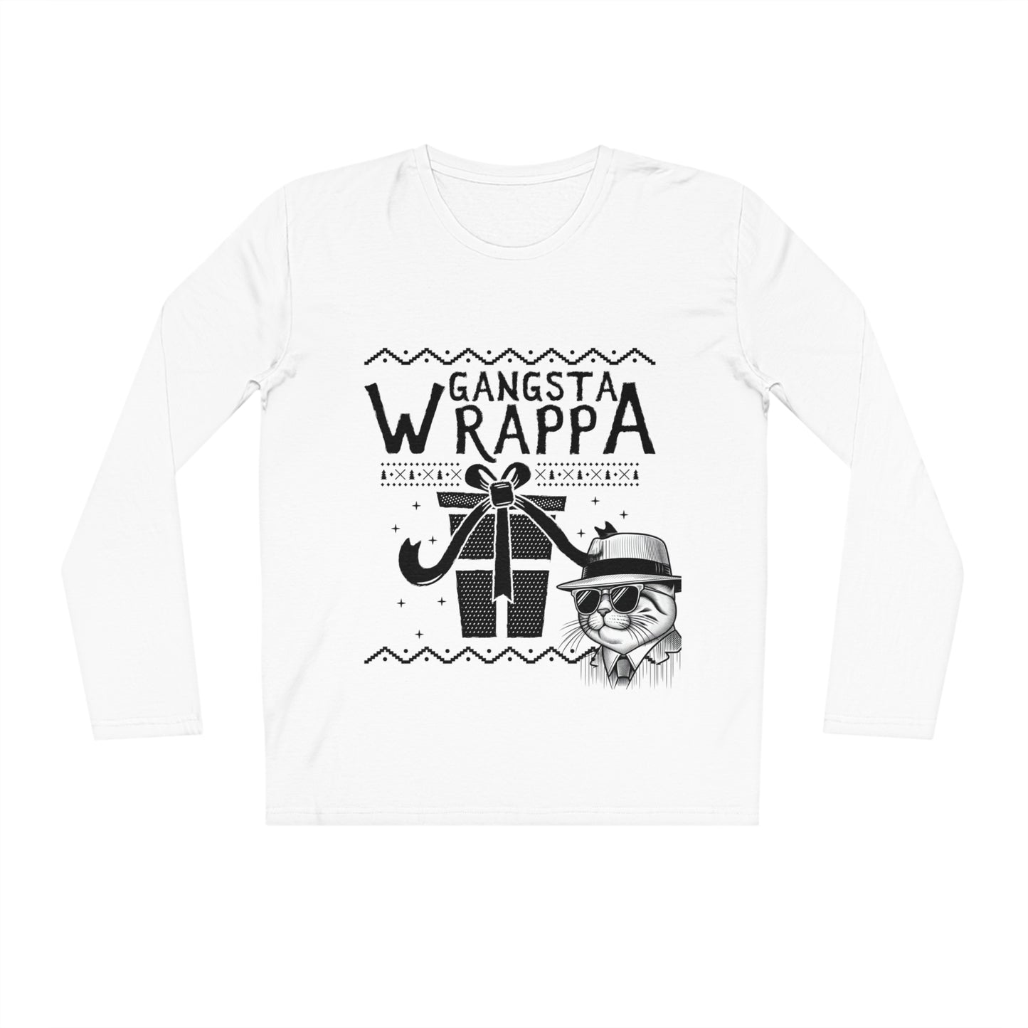 Long Sleeve Shirt Gangster Wrappa Cat Men's Organic