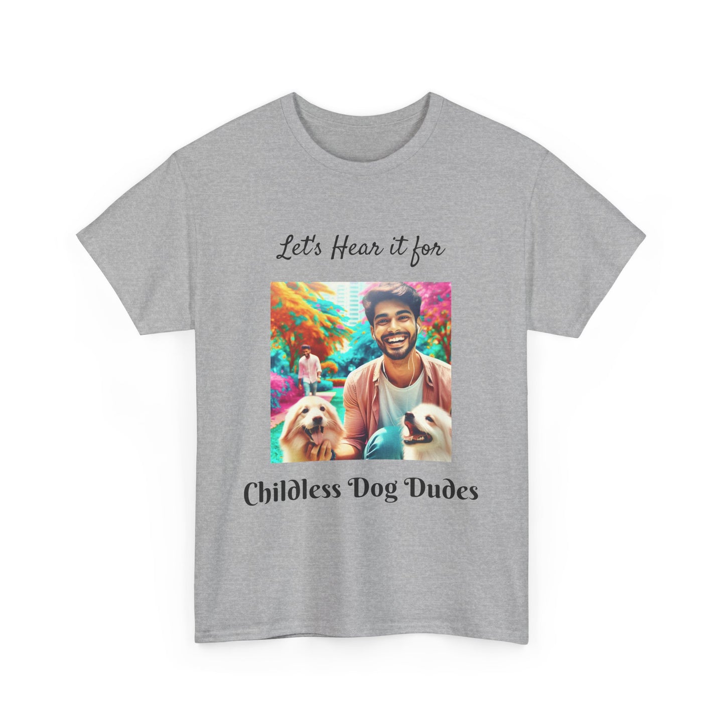 Dog Dudes Unisex Tee - Handsome Young Guy with Dogs