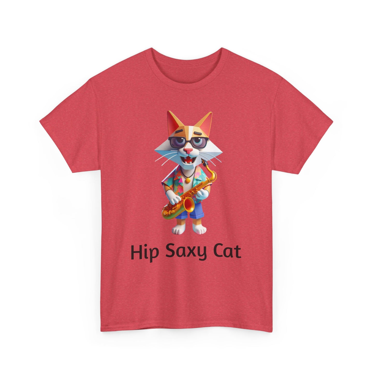 Hip Cat Playing Saxophone Tee