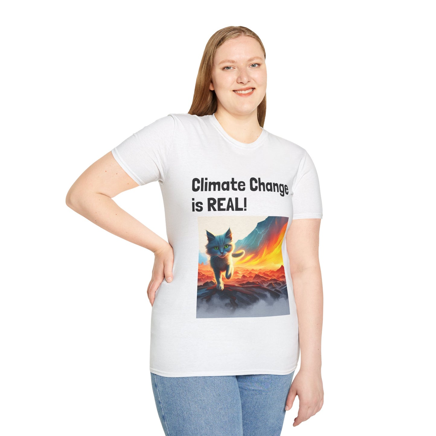 Cat Themed Climate Change T-Shirt