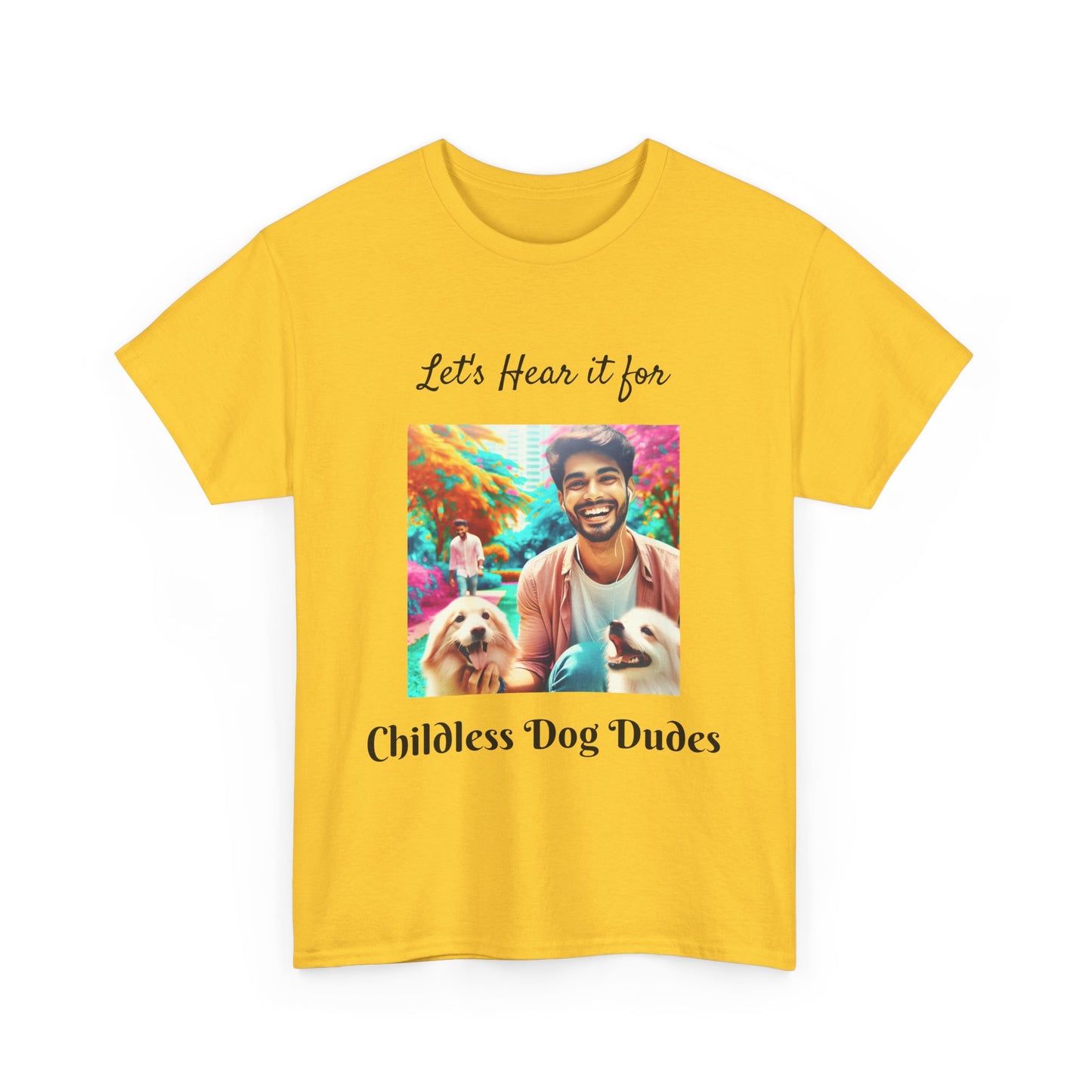 Dog Dudes Unisex Tee - Handsome Young Guy with Dogs