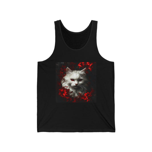 Artistic Cat Tank Top - Perfect for Pet Lovers, Casual Days, Gifts for Cat Owners, Spring/Summer Fashion, Unique Anime Style