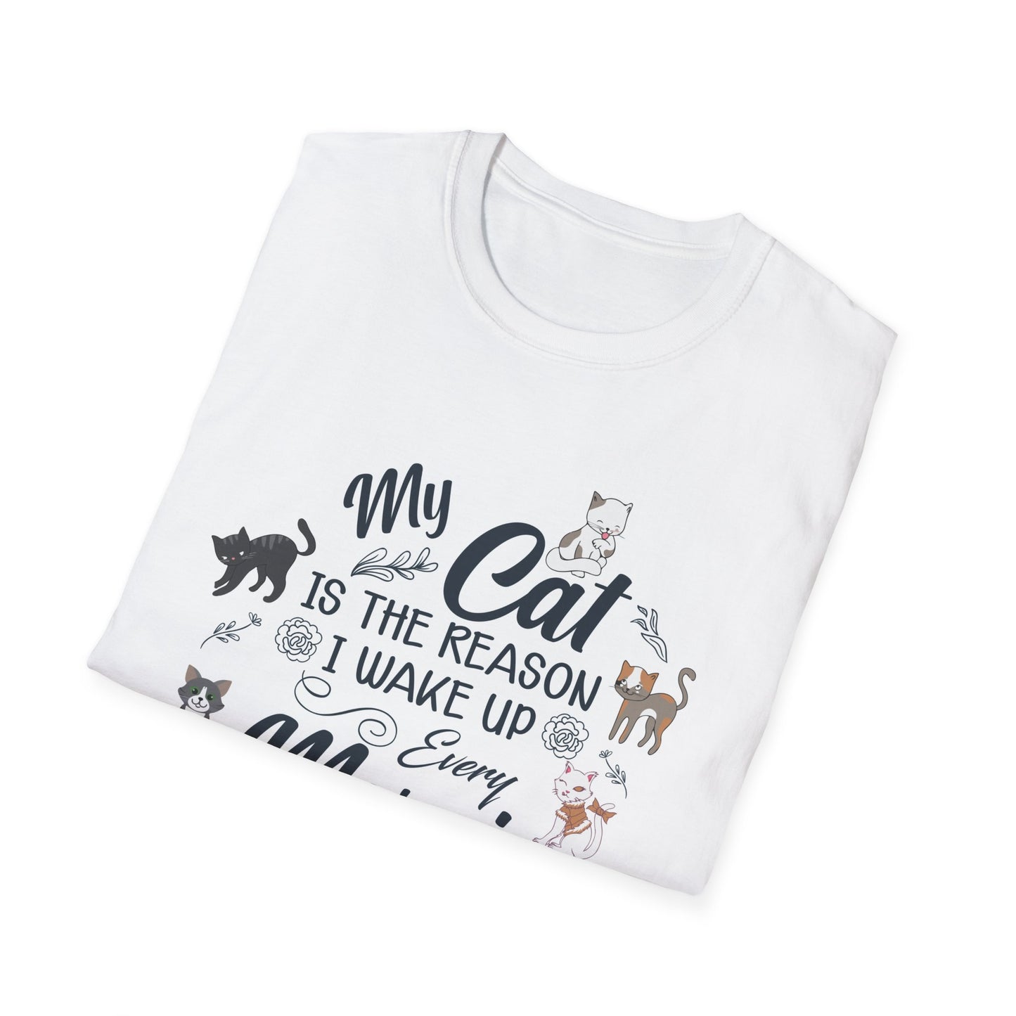 Morning Cat Shirt - Unisex Softstyle T-Shirt
