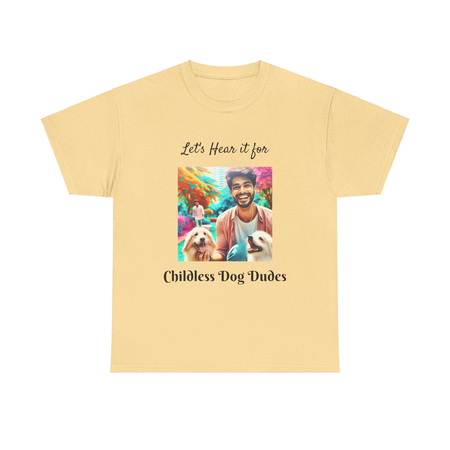 Dog Dudes Unisex Tee - Handsome Young Guy with Dogs