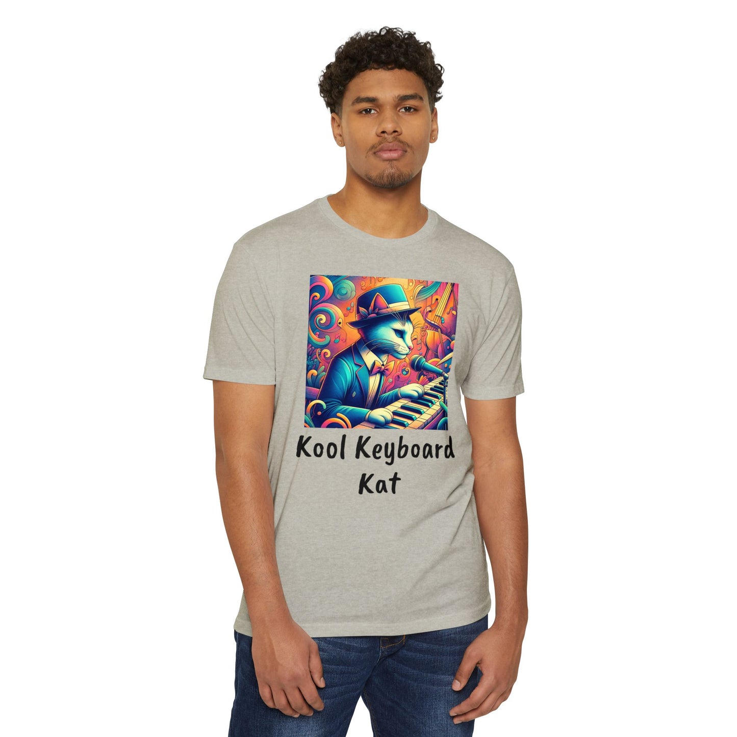 Kool Keyboard Kat Unisex CVC Jersey T-shirt