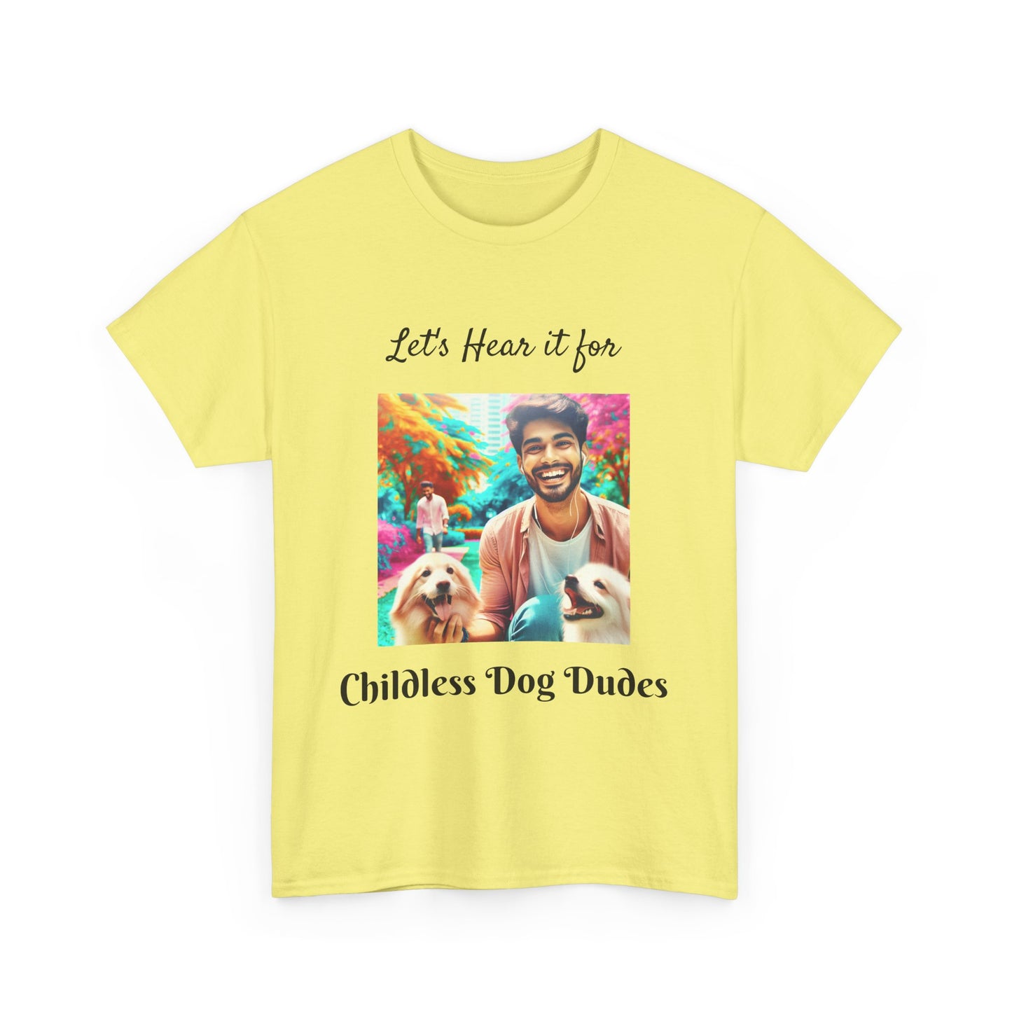 Dog Dudes Unisex Tee - Handsome Young Guy with Dogs