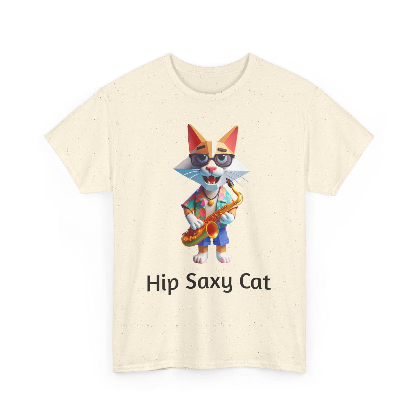 Hip Cat Playing Saxophone Tee