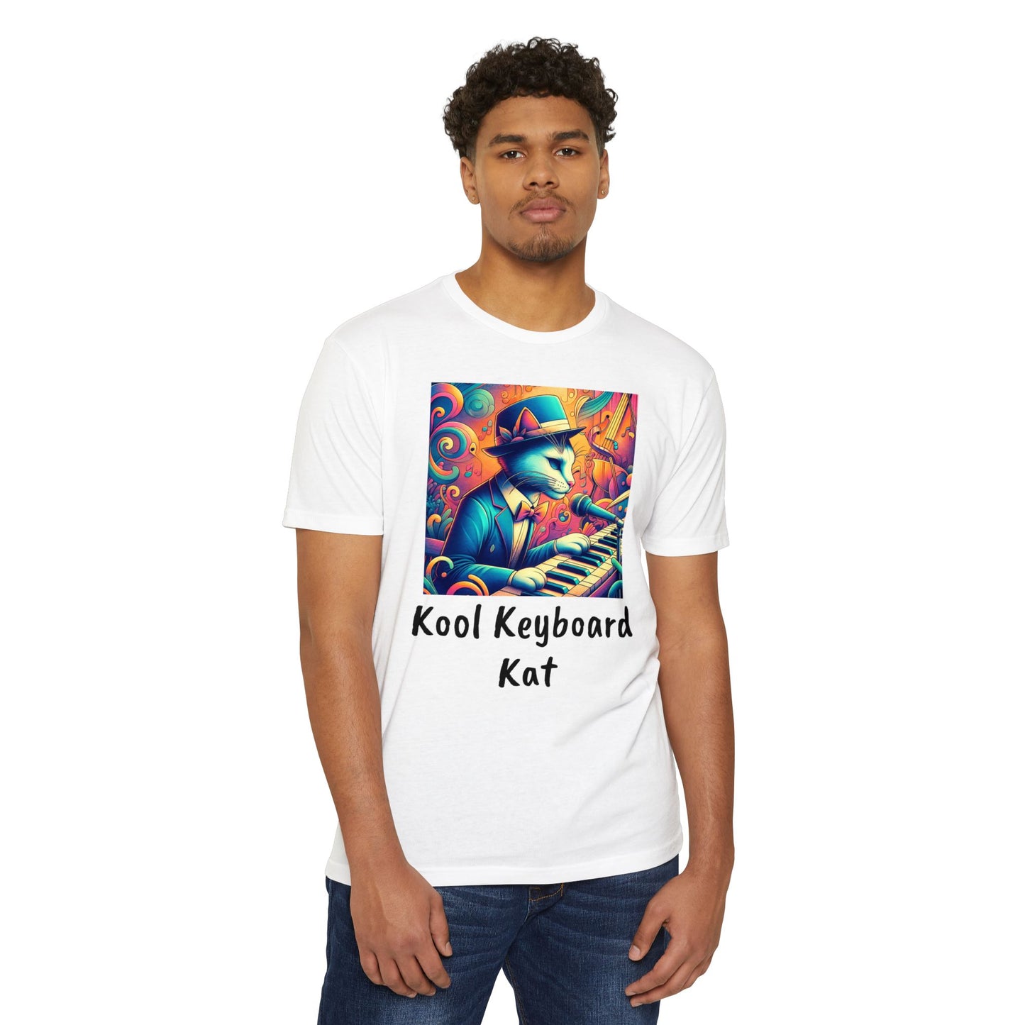 Kool Keyboard Kat Unisex CVC Jersey T-shirt