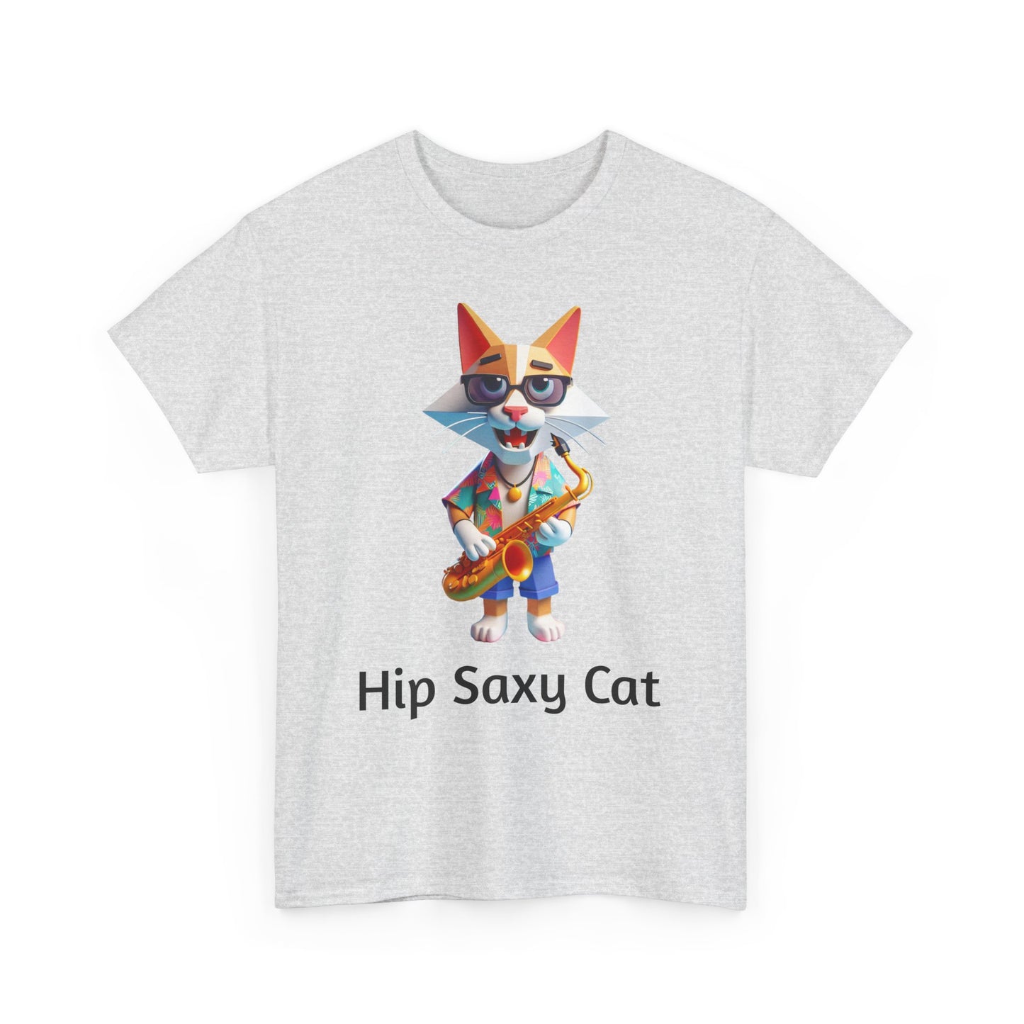 Hip Cat Playing Saxophone Tee