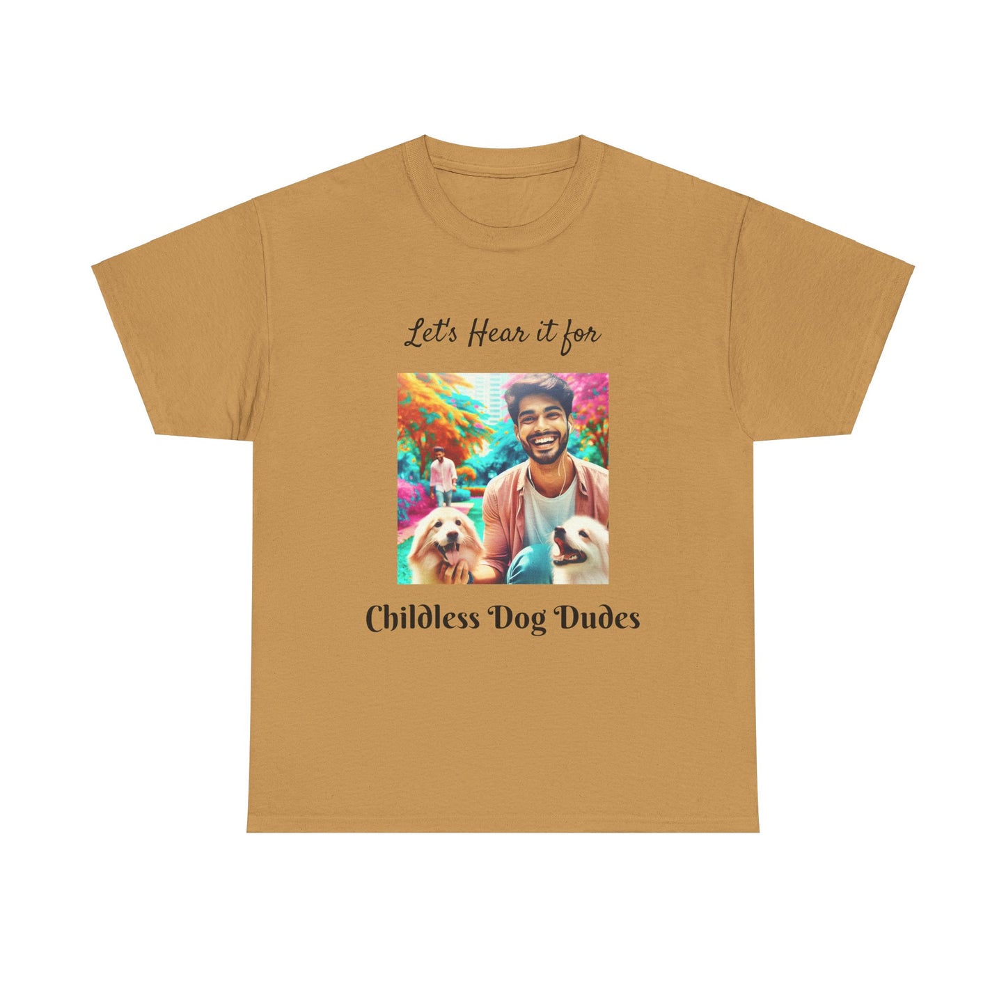 Dog Dudes Unisex Tee - Handsome Young Guy with Dogs