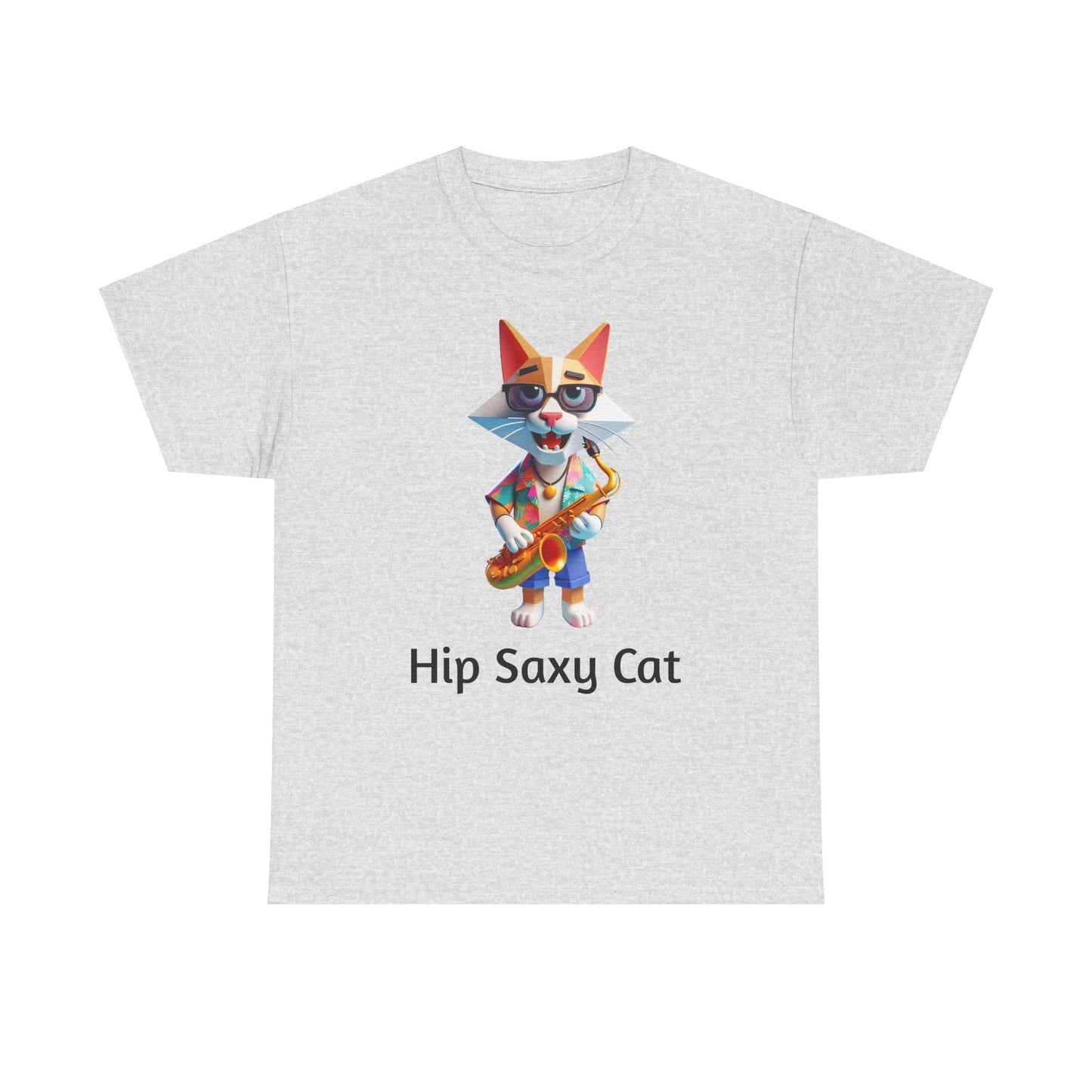 Hip Cat Playing Saxophone Tee