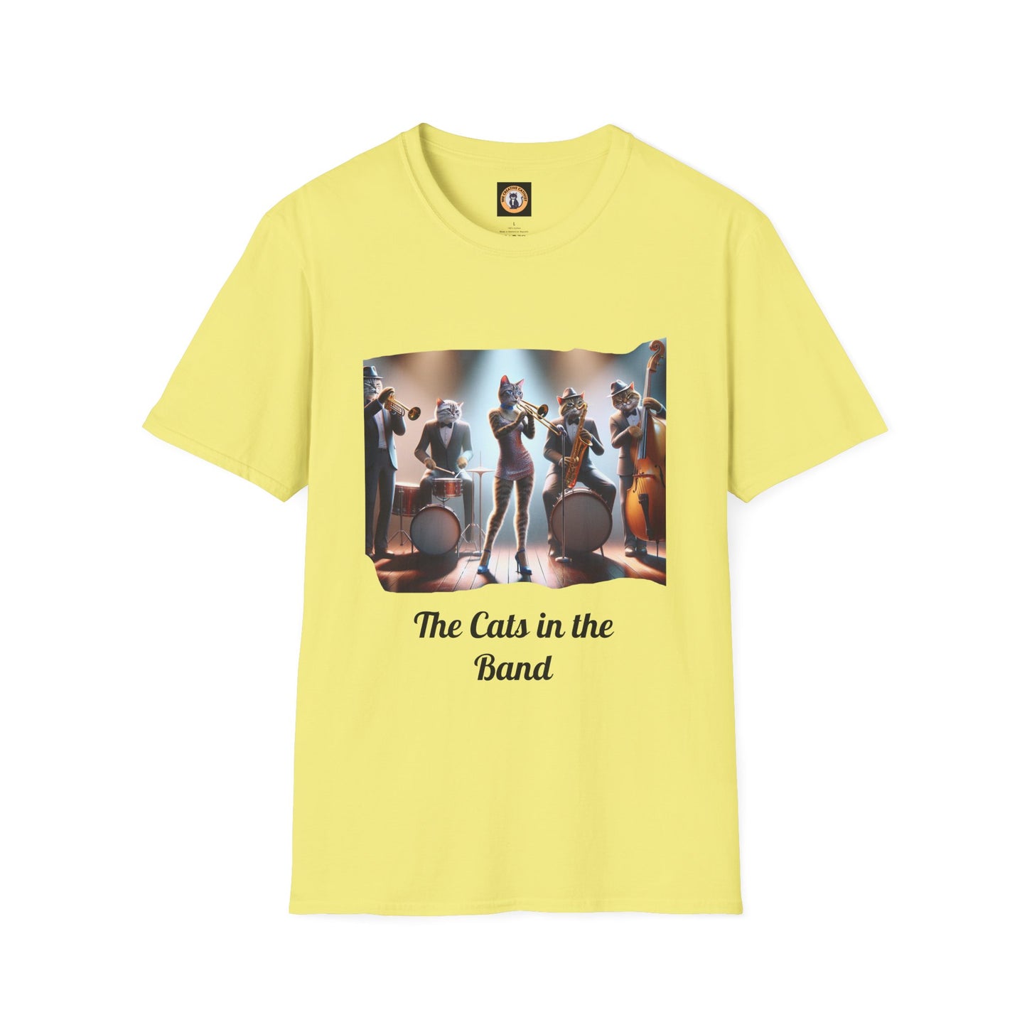 The Cats in the Band Unisex Softstyle T-Shirt - Casual Comfort for Everyday Wear