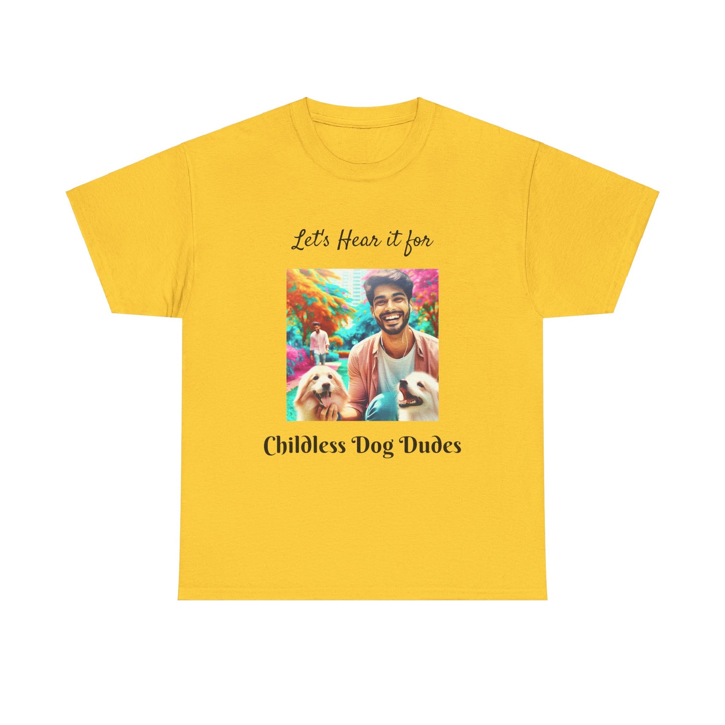 Dog Dudes Unisex Tee - Handsome Young Guy with Dogs