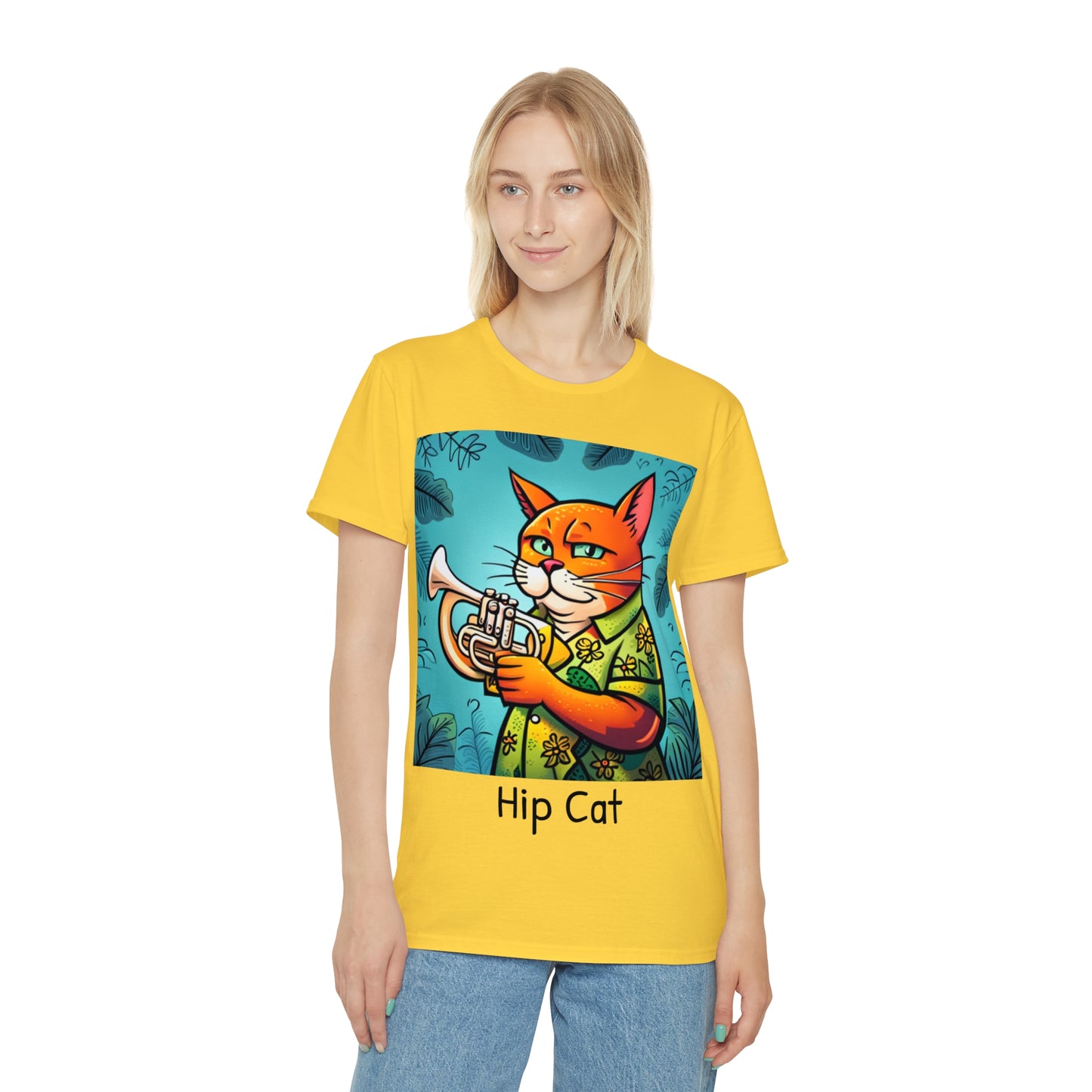 Trumpet Playing Cat Unisex T-Shirt