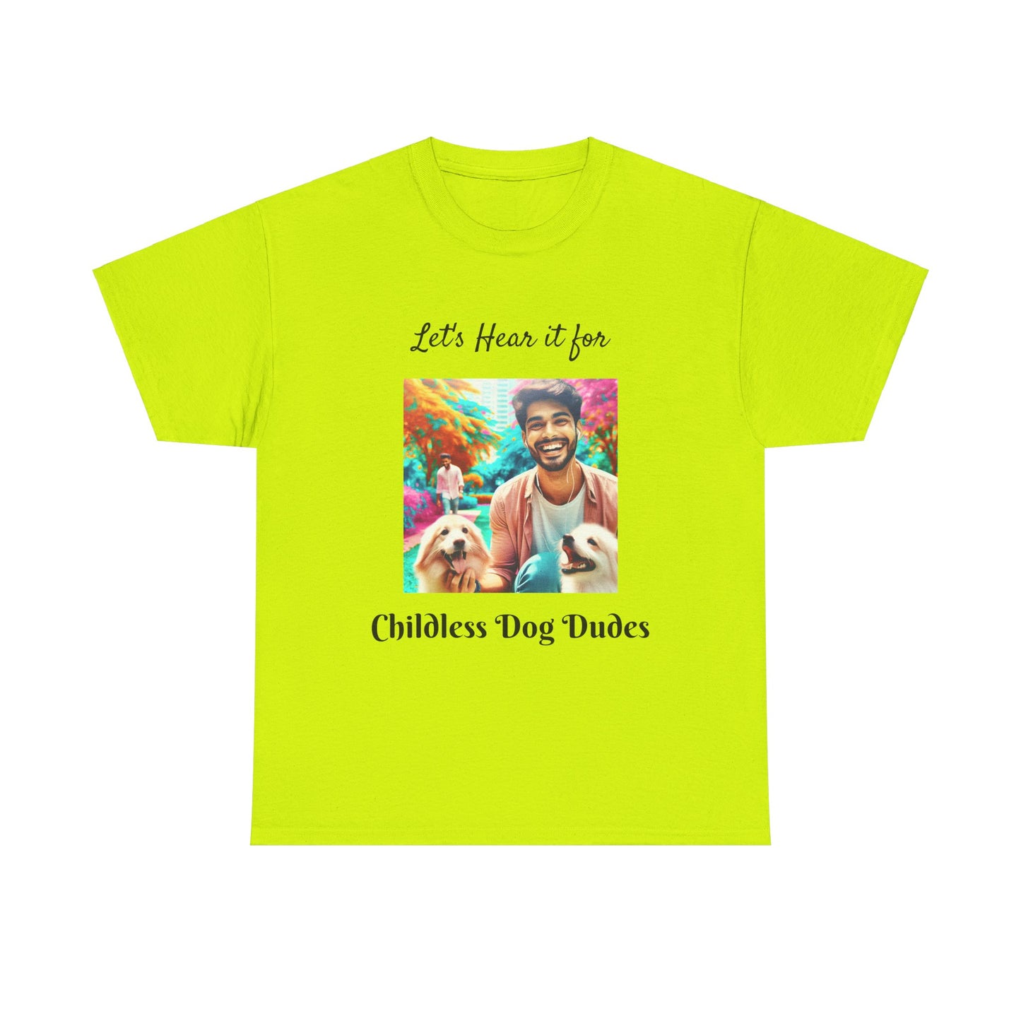 Dog Dudes Unisex Tee - Handsome Young Guy with Dogs