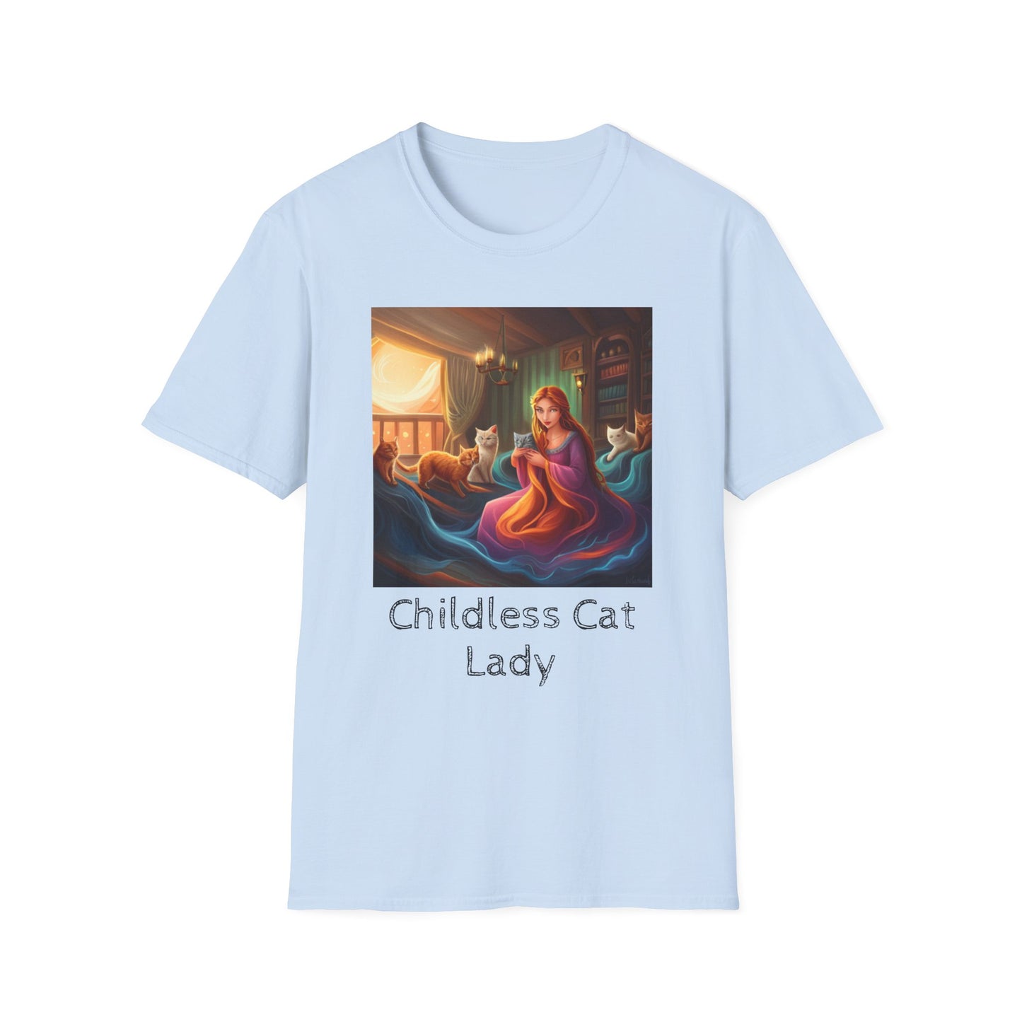 Childless Cat Lady T-Shirt - Unisex Softstyle