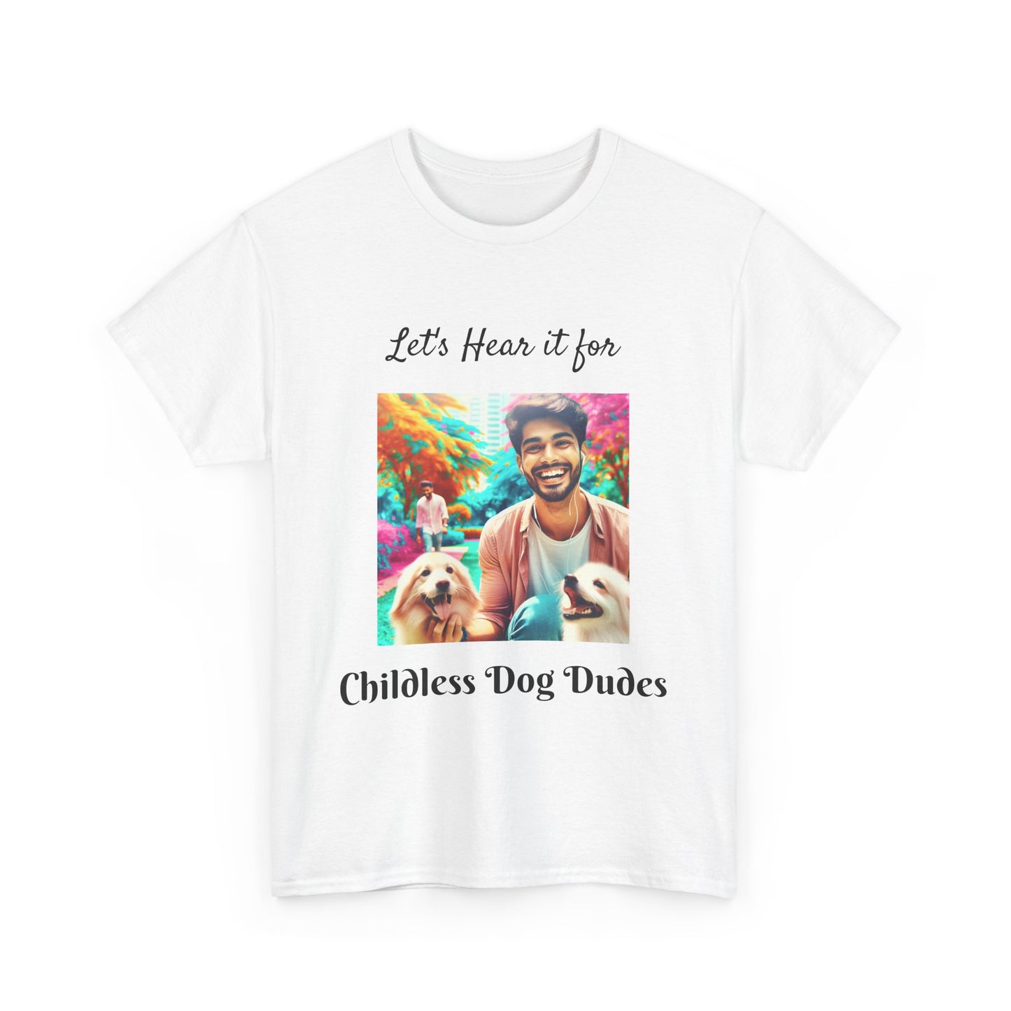 Dog Dudes Unisex Tee - Handsome Young Guy with Dogs