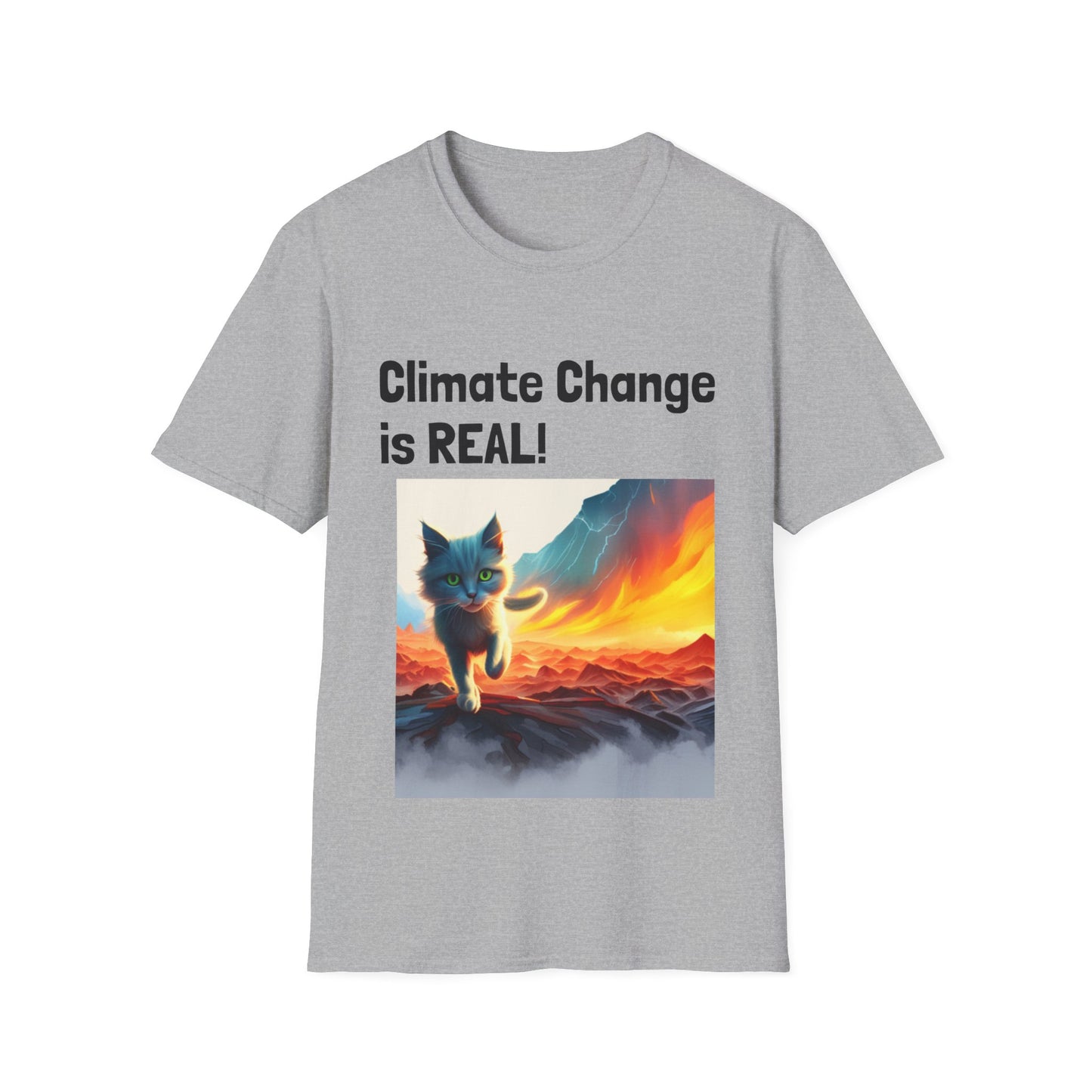 Cat Themed Climate Change T-Shirt