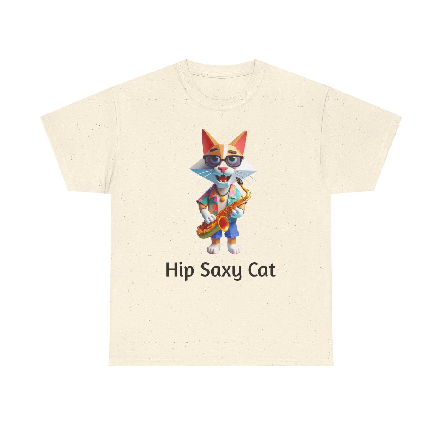 Hip Cat Playing Saxophone Tee