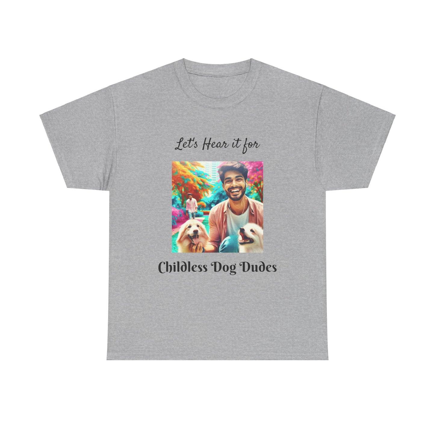 Dog Dudes Unisex Tee - Handsome Young Guy with Dogs