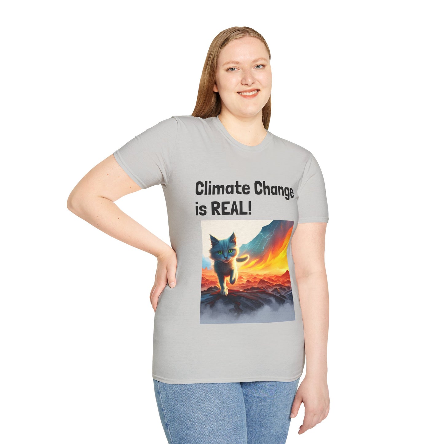Cat Themed Climate Change T-Shirt