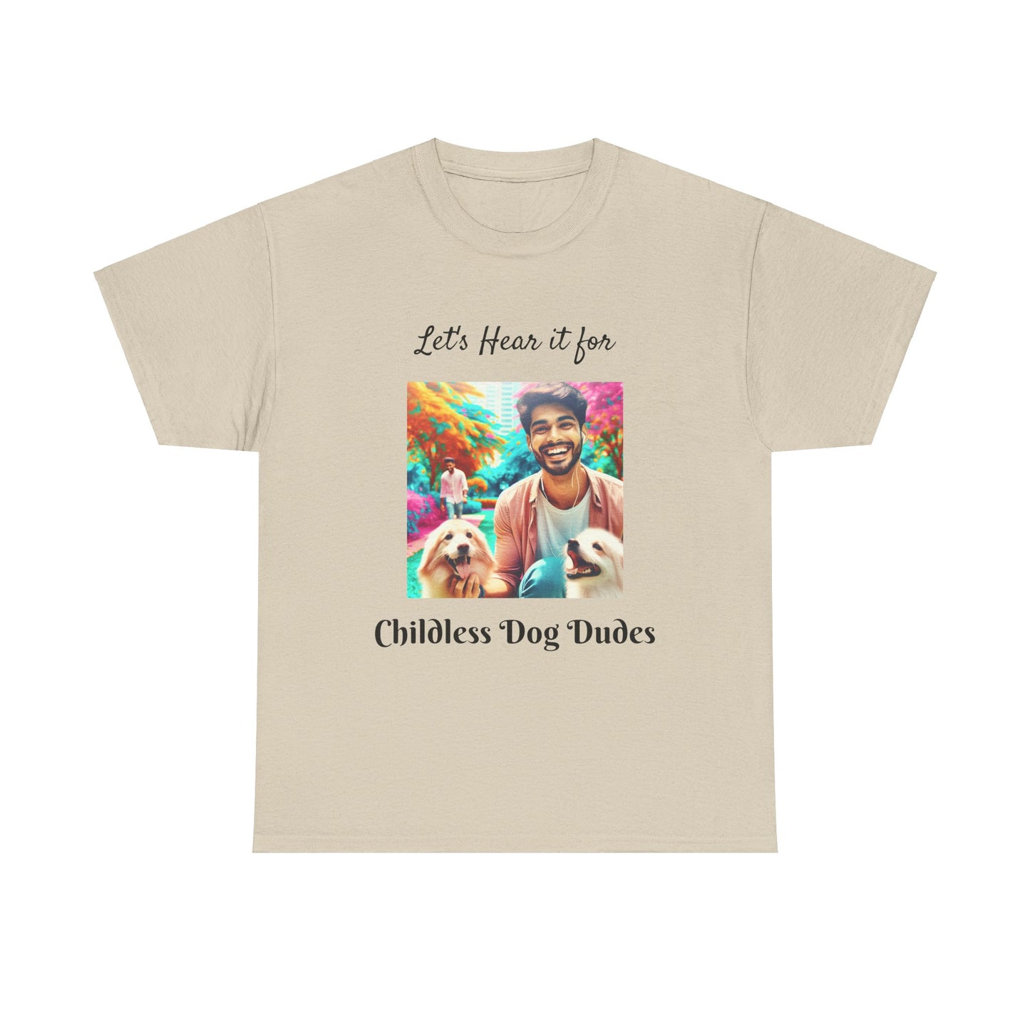 Dog Dudes Unisex Tee - Handsome Young Guy with Dogs