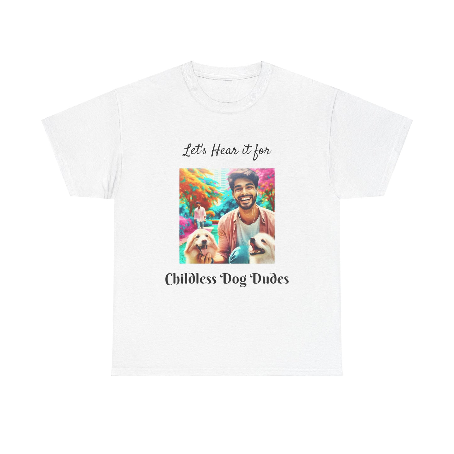 Dog Dudes Unisex Tee - Handsome Young Guy with Dogs