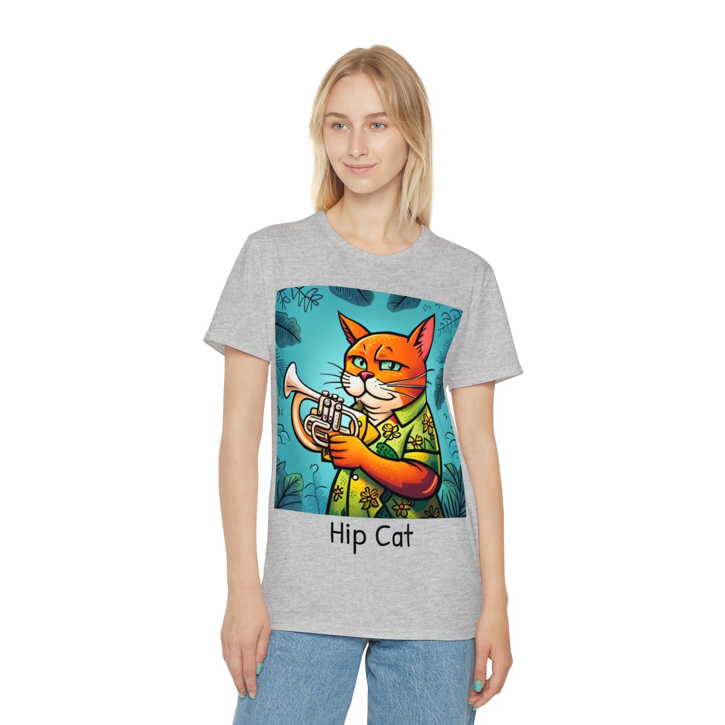Trumpet Playing Cat Unisex T-Shirt