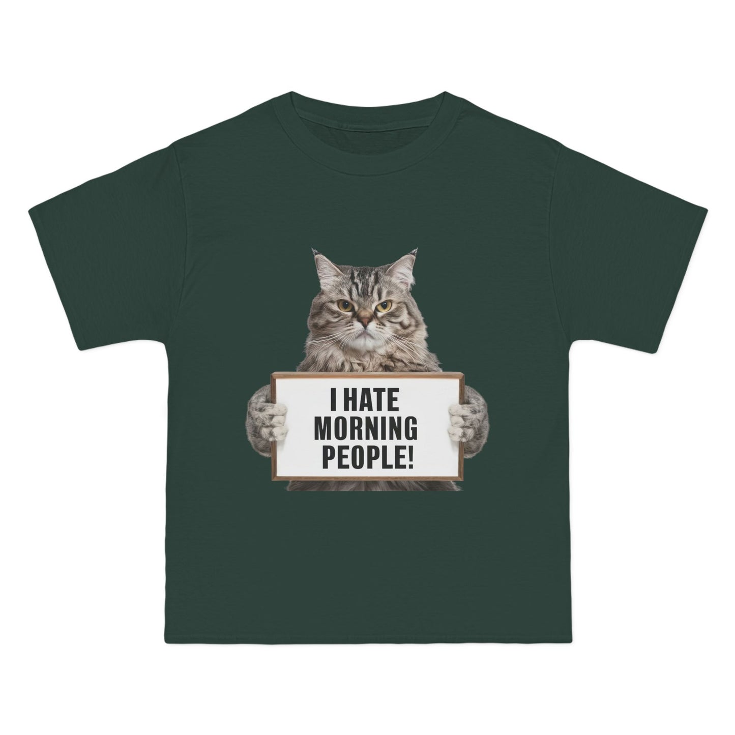 Funny Cat T-Shirt - "I Hate Morning People!"