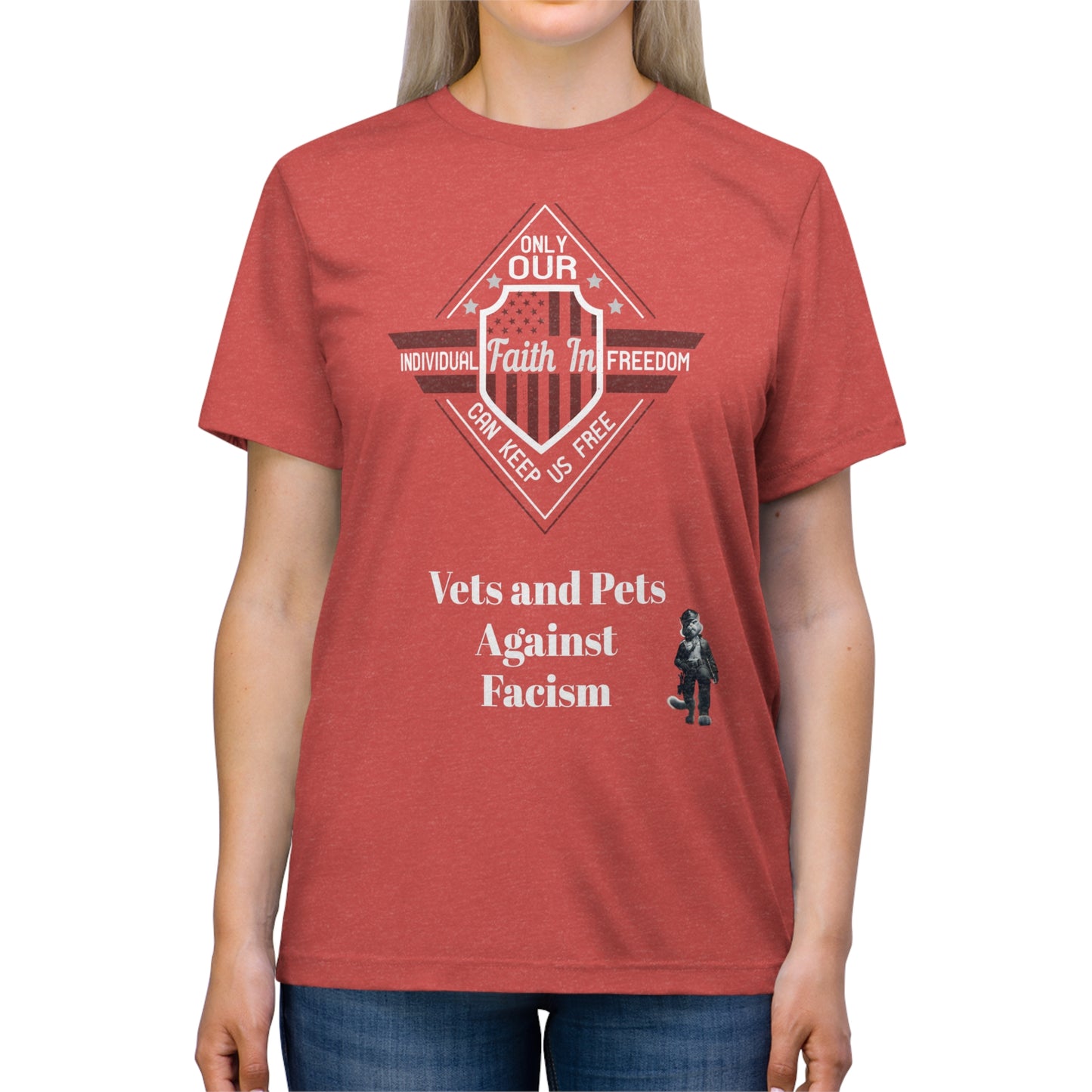 Vets and Pets Against Facism Tee