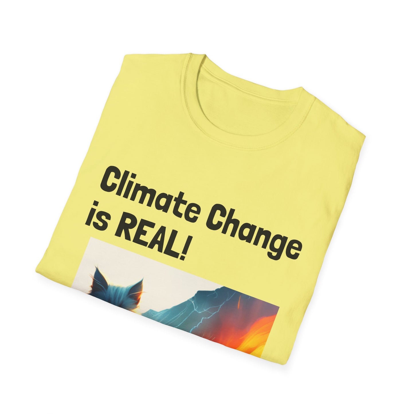 Cat Themed Climate Change T-Shirt