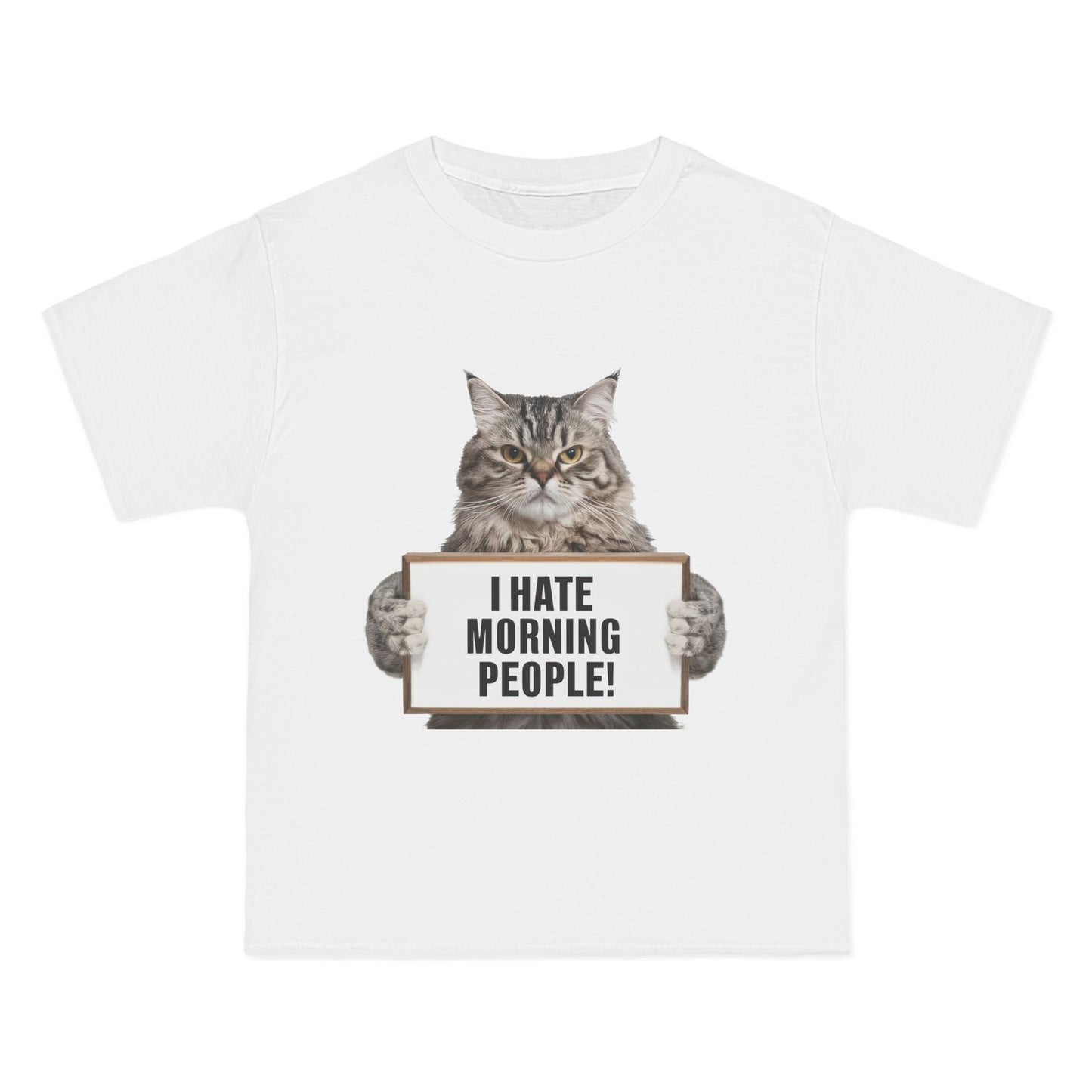 Funny Cat T-Shirt - "I Hate Morning People!"