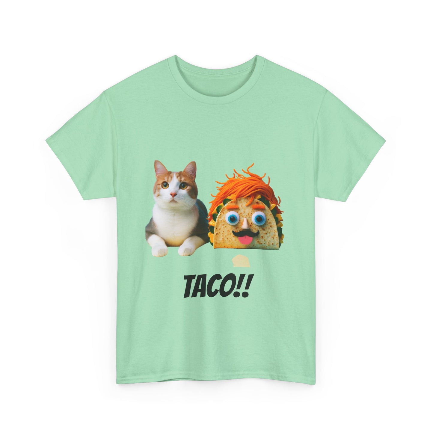 Funny Cat Taco Tee, Unisex Cotton T-Shirt, Gift for Cat Lovers, Cute Pet Shirt, Funny Animal Apparel, Birthday Gifts