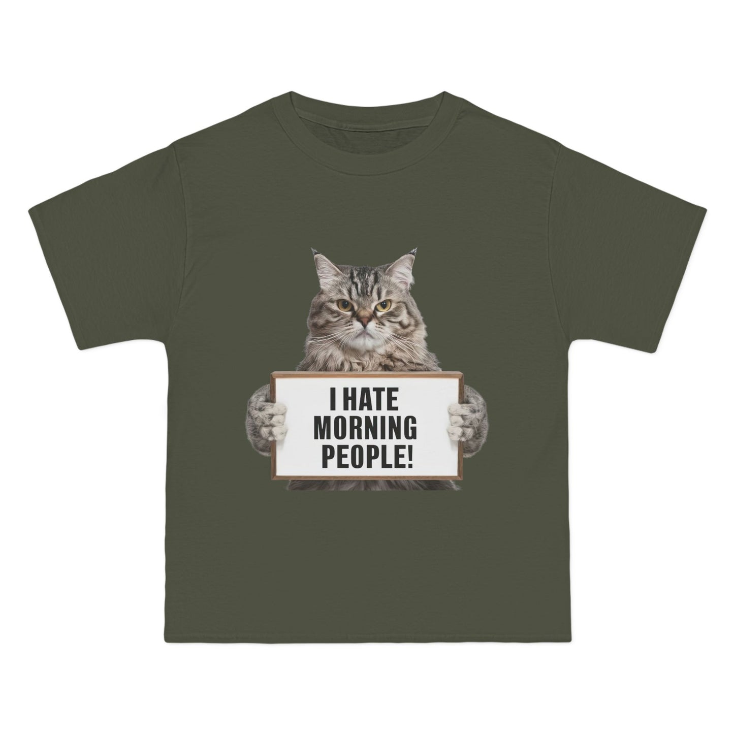 Funny Cat T-Shirt - "I Hate Morning People!"