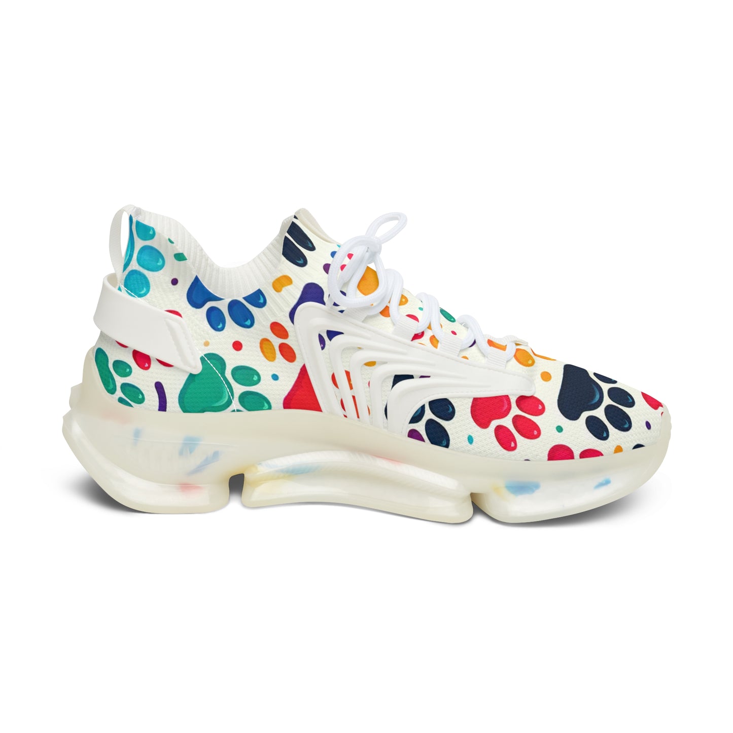 Stylish Cat Paw Print Women's Mesh Sneakers - Breathable & Lightweight