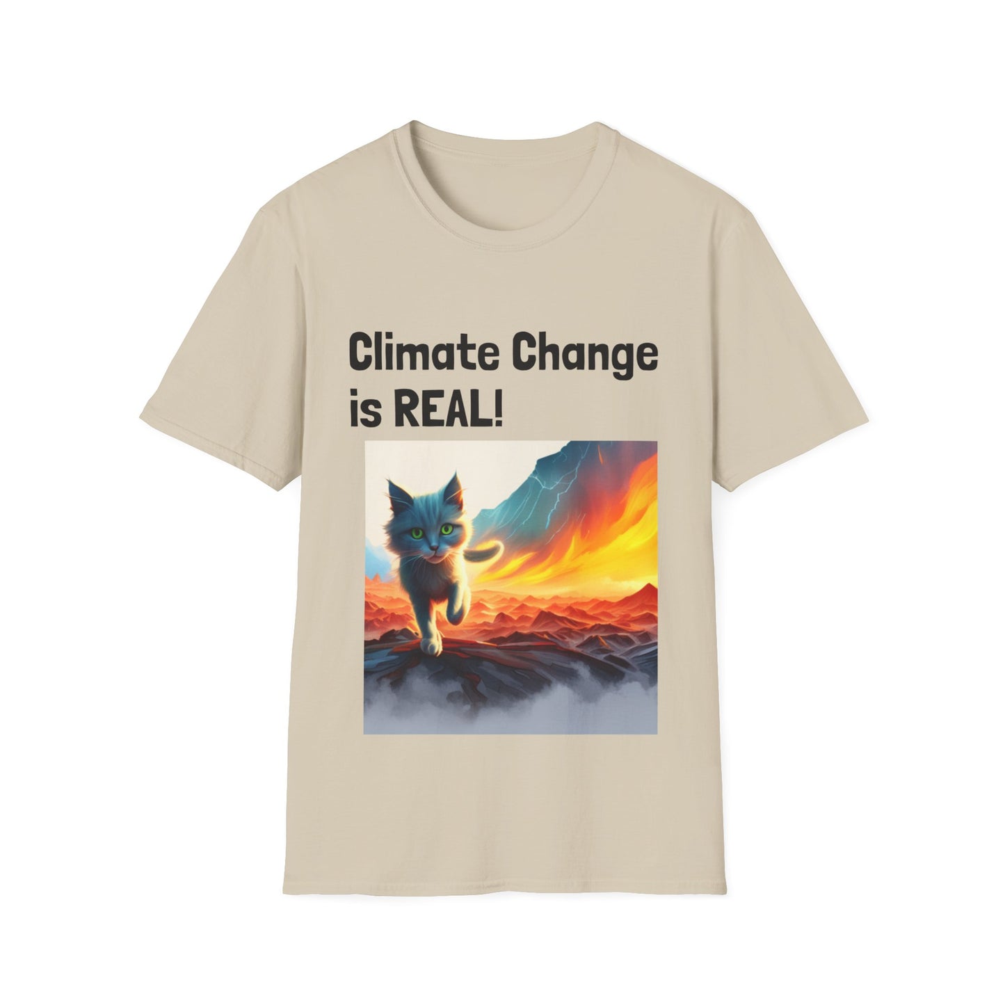 Cat Themed Climate Change T-Shirt