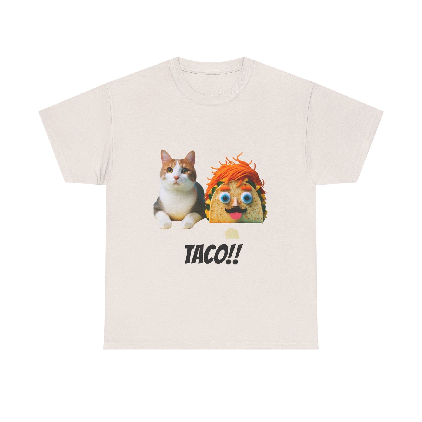 Funny Cat Taco Tee, Unisex Cotton T-Shirt, Gift for Cat Lovers, Cute Pet Shirt, Funny Animal Apparel, Birthday Gifts