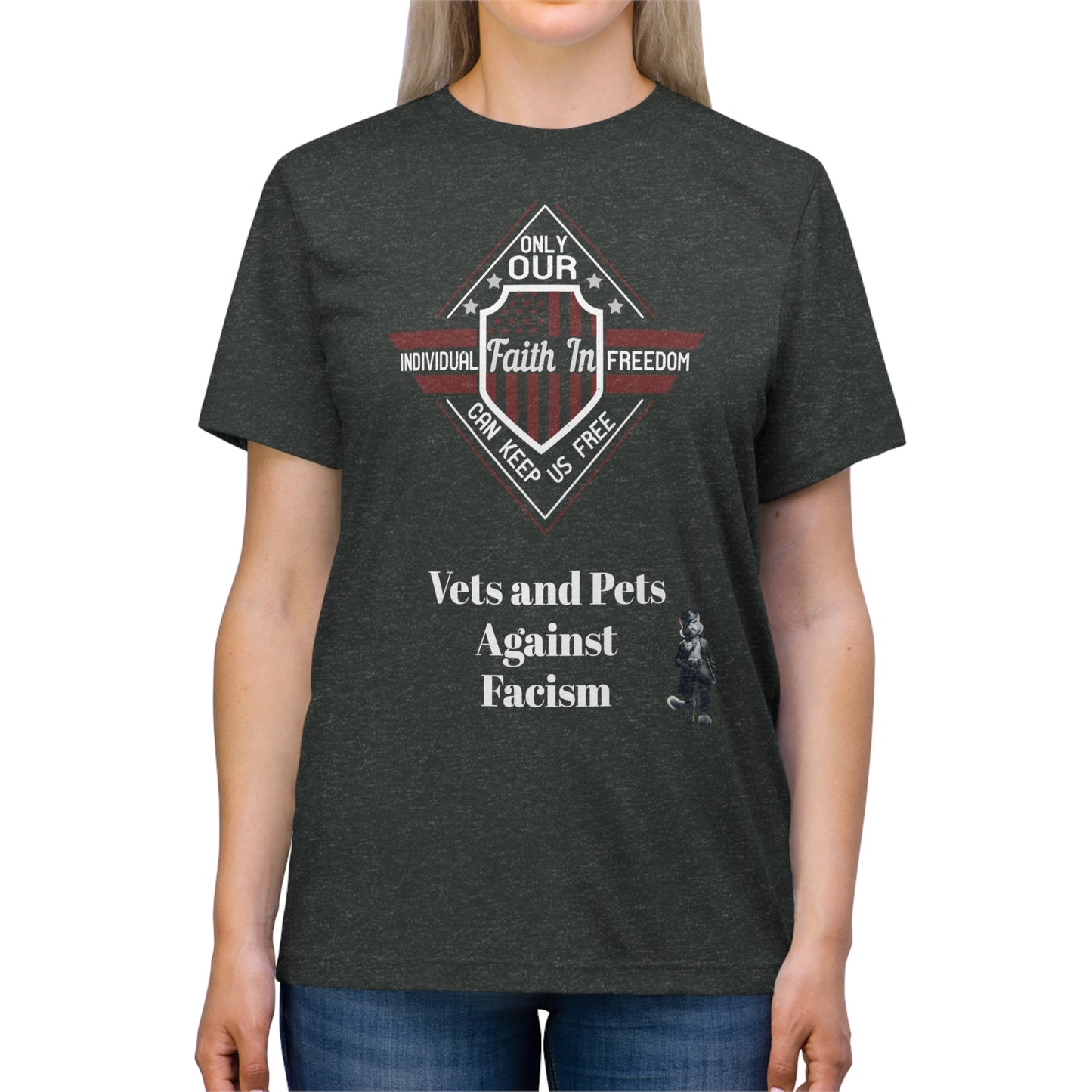 Vets and Pets Against Facism Tee