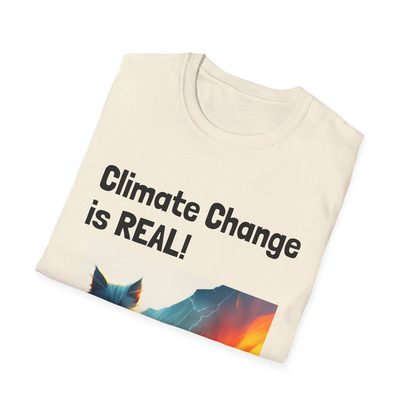 Cat Themed Climate Change T-Shirt